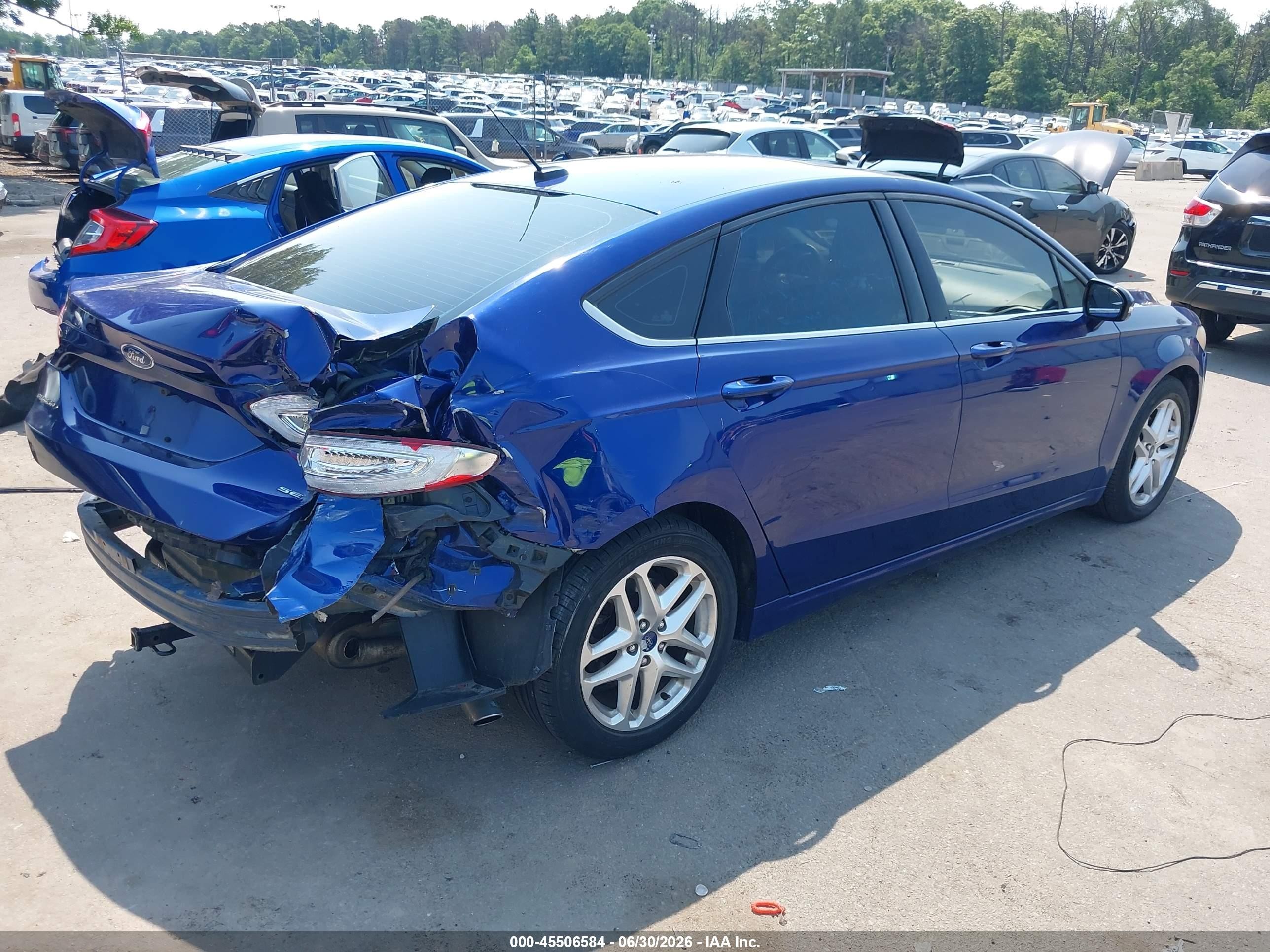 2014 Ford Fusion Se Blue vin: 3FA6P0H76ER310917