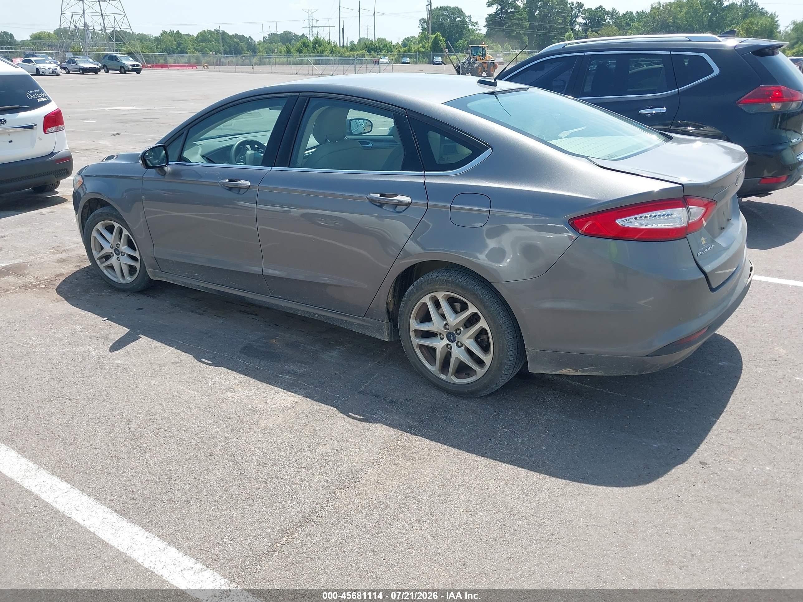 2014 Ford Fusion Se Gray vin: 3FA6P0H76ER311338