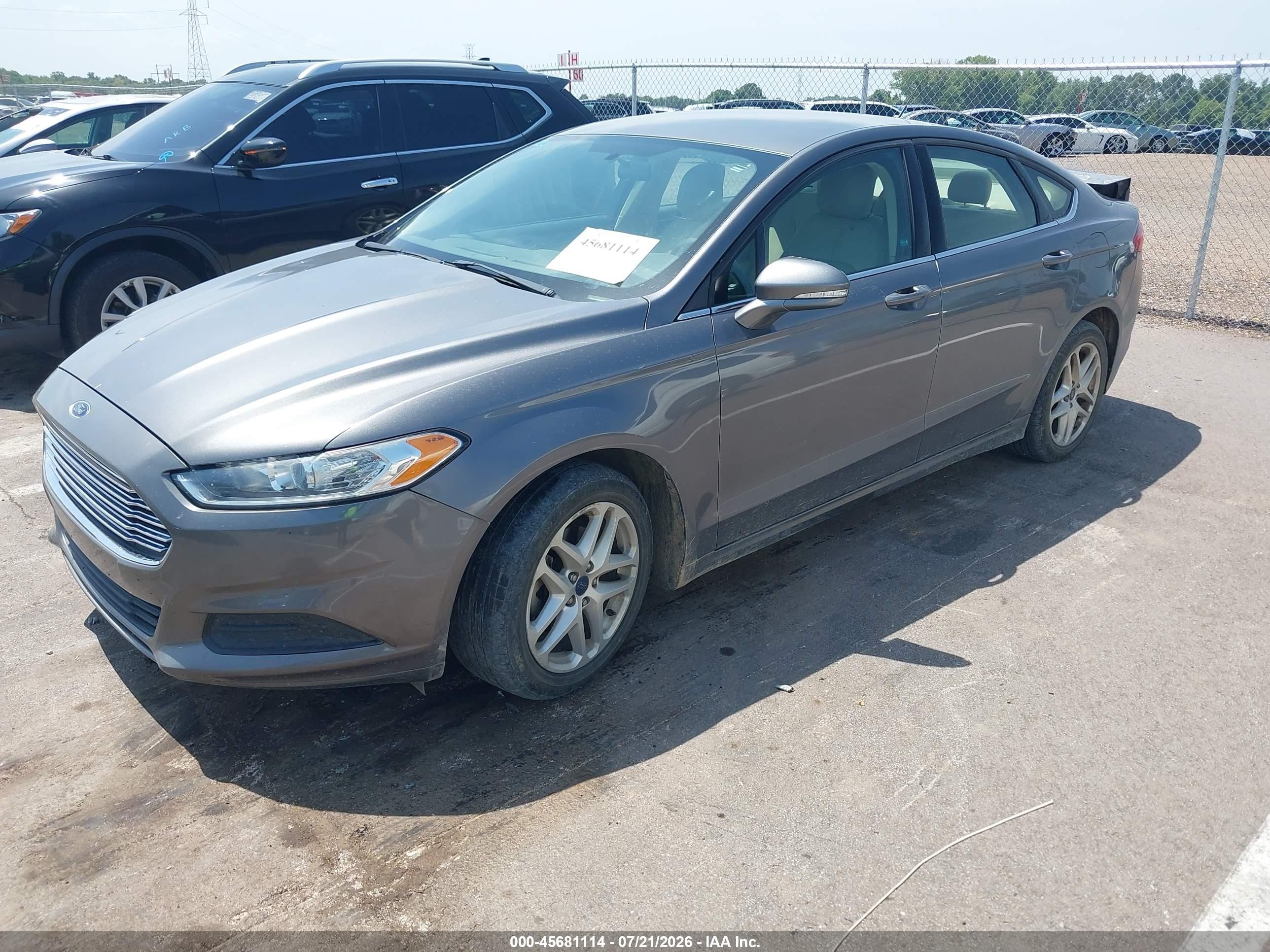 2014 Ford Fusion Se Gray vin: 3FA6P0H76ER311338