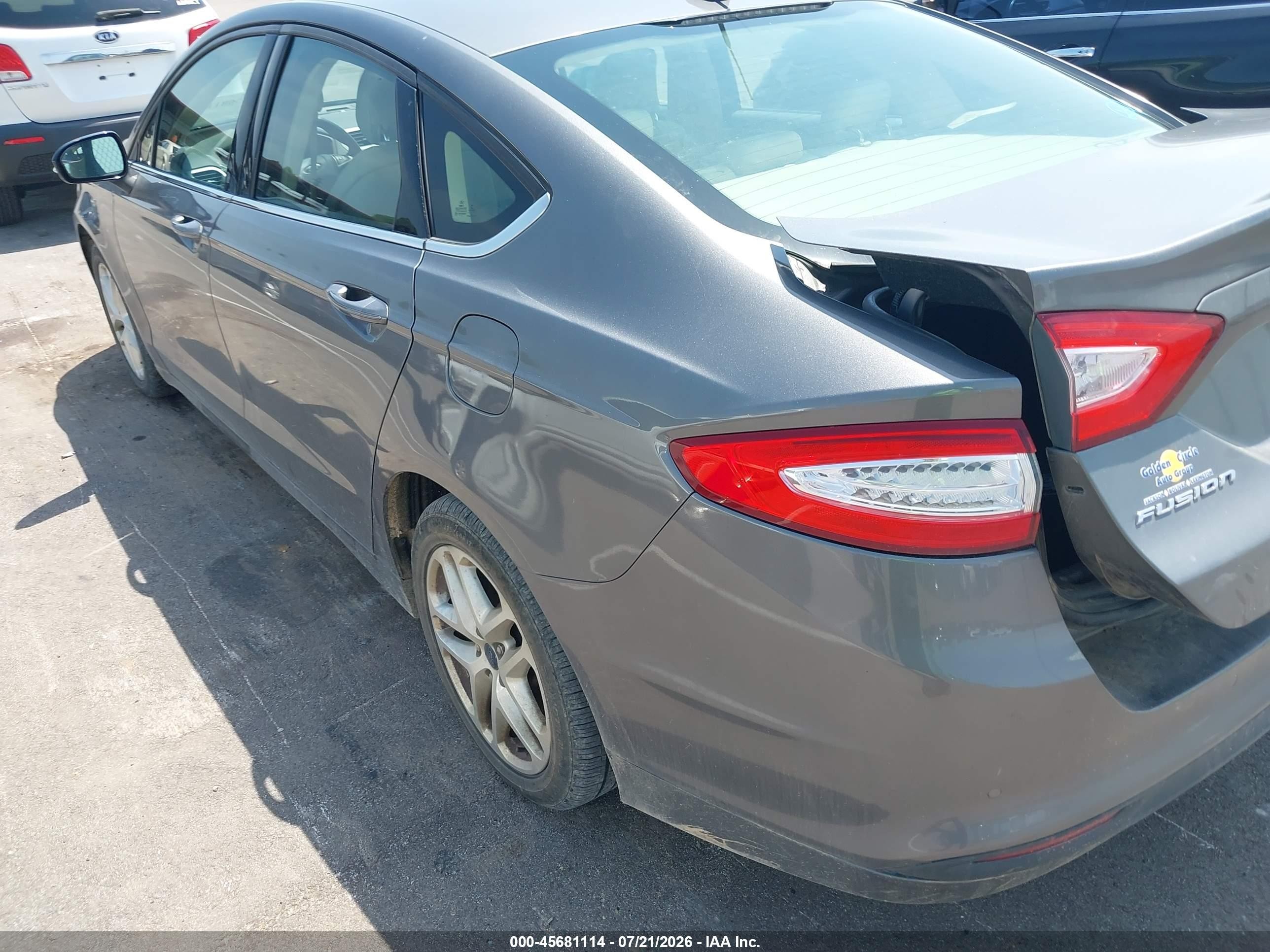 2014 Ford Fusion Se Gray vin: 3FA6P0H76ER311338