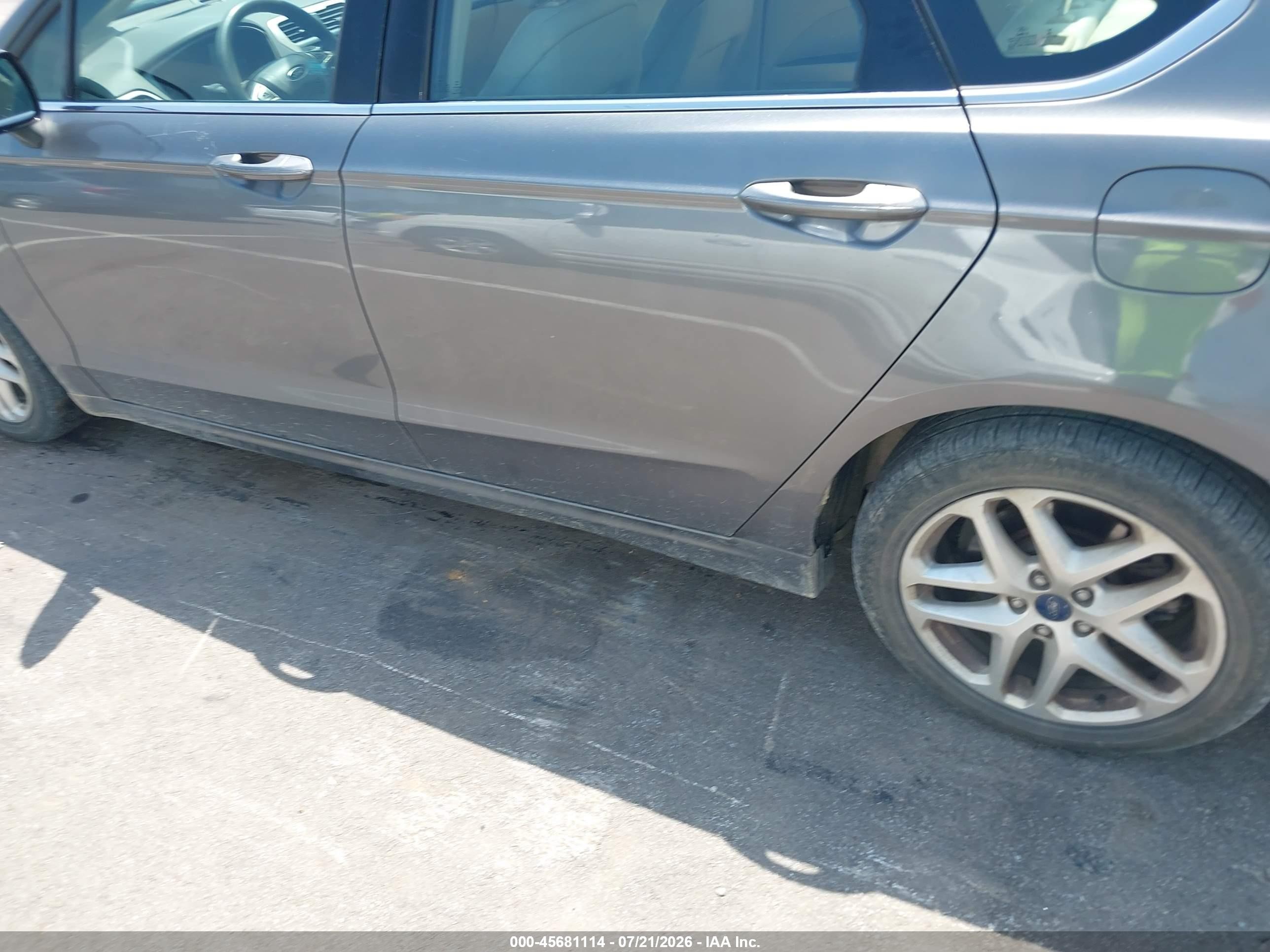 2014 Ford Fusion Se Gray vin: 3FA6P0H76ER311338