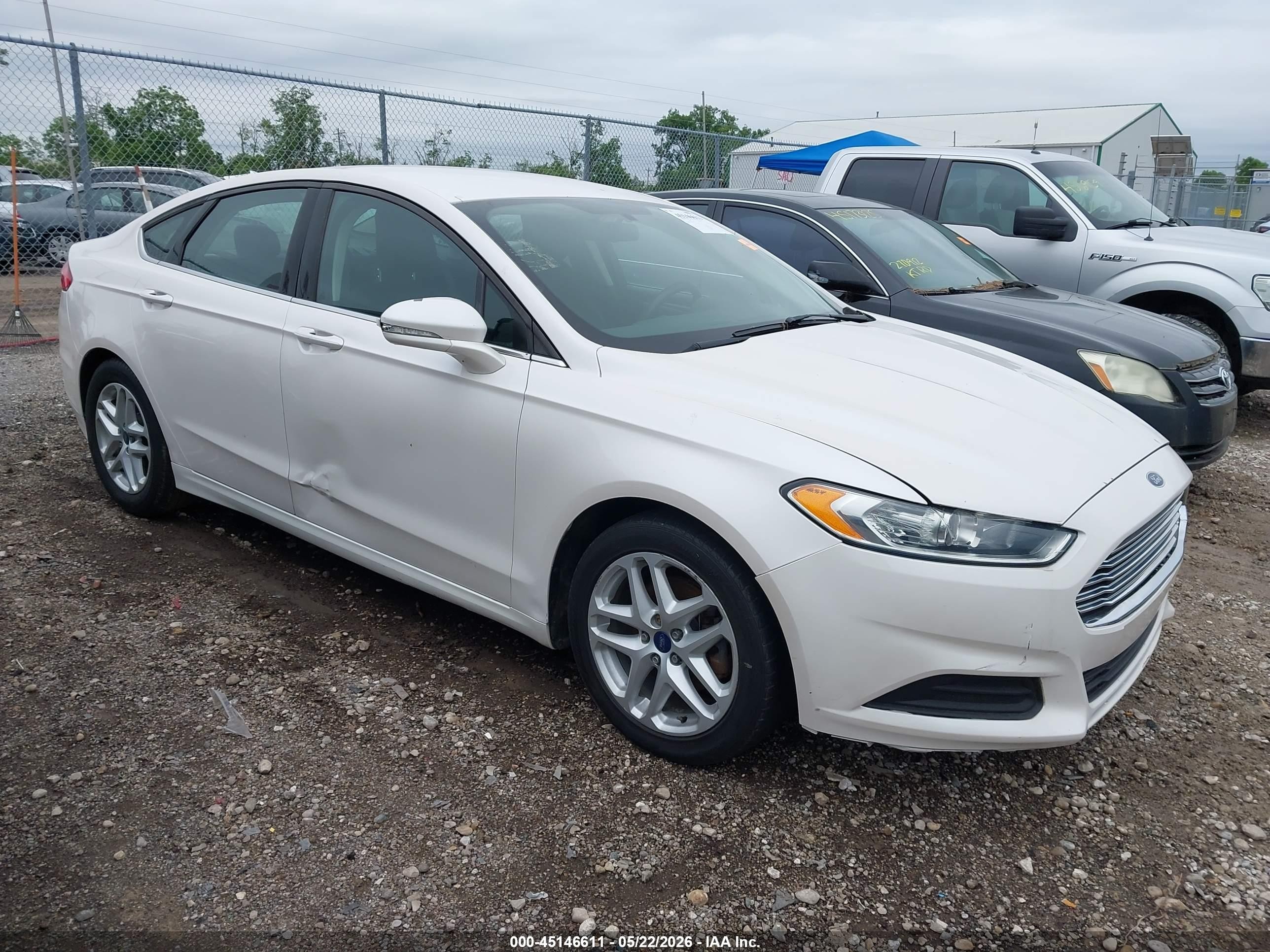 2014 Ford Fusion Se White vin: 3FA6P0H76ER375914