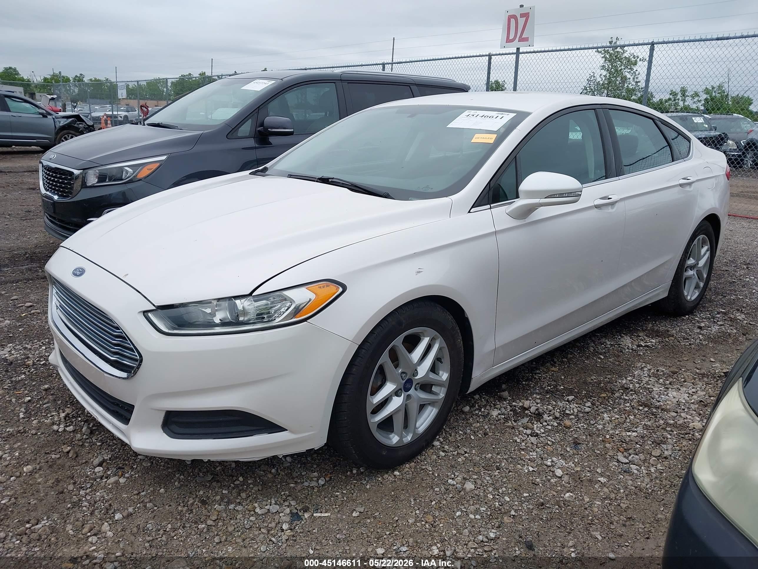 2014 Ford Fusion Se White vin: 3FA6P0H76ER375914
