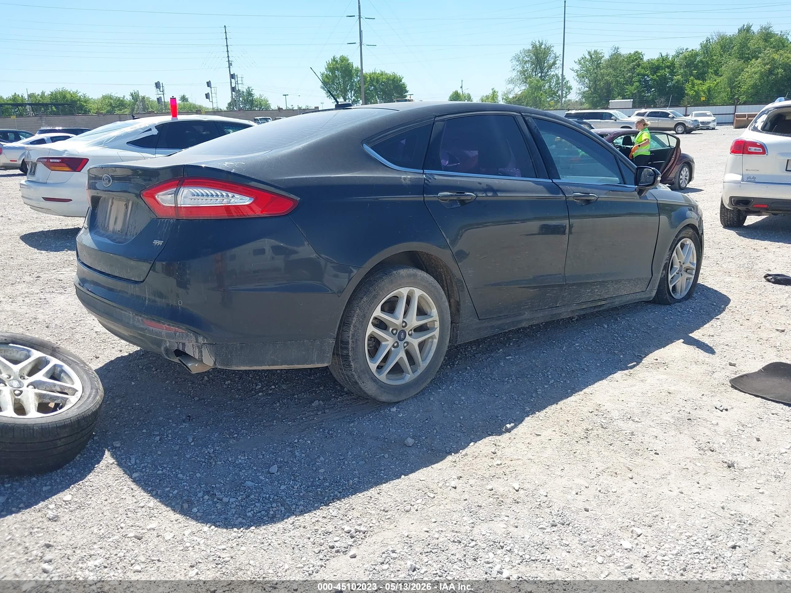 2014 Ford Fusion Se Black vin: 3FA6P0H76ER377887