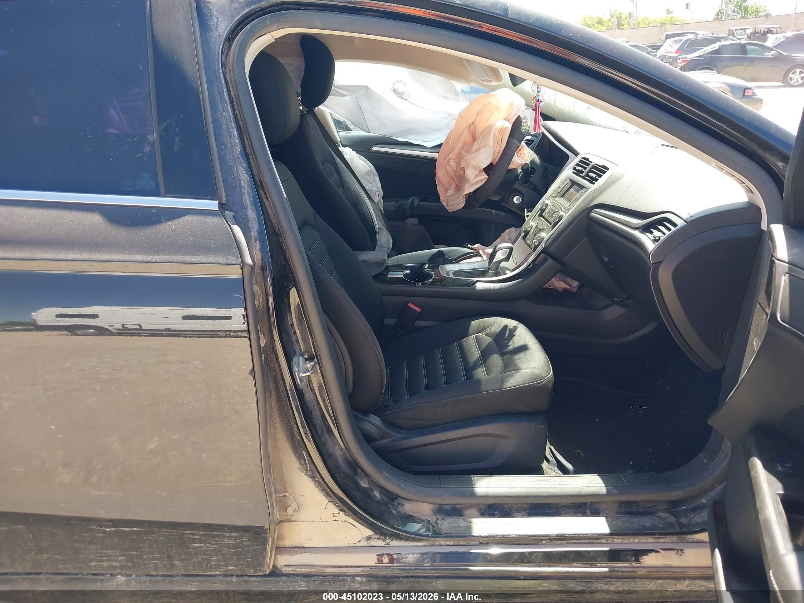 2014 Ford Fusion Se Black vin: 3FA6P0H76ER377887