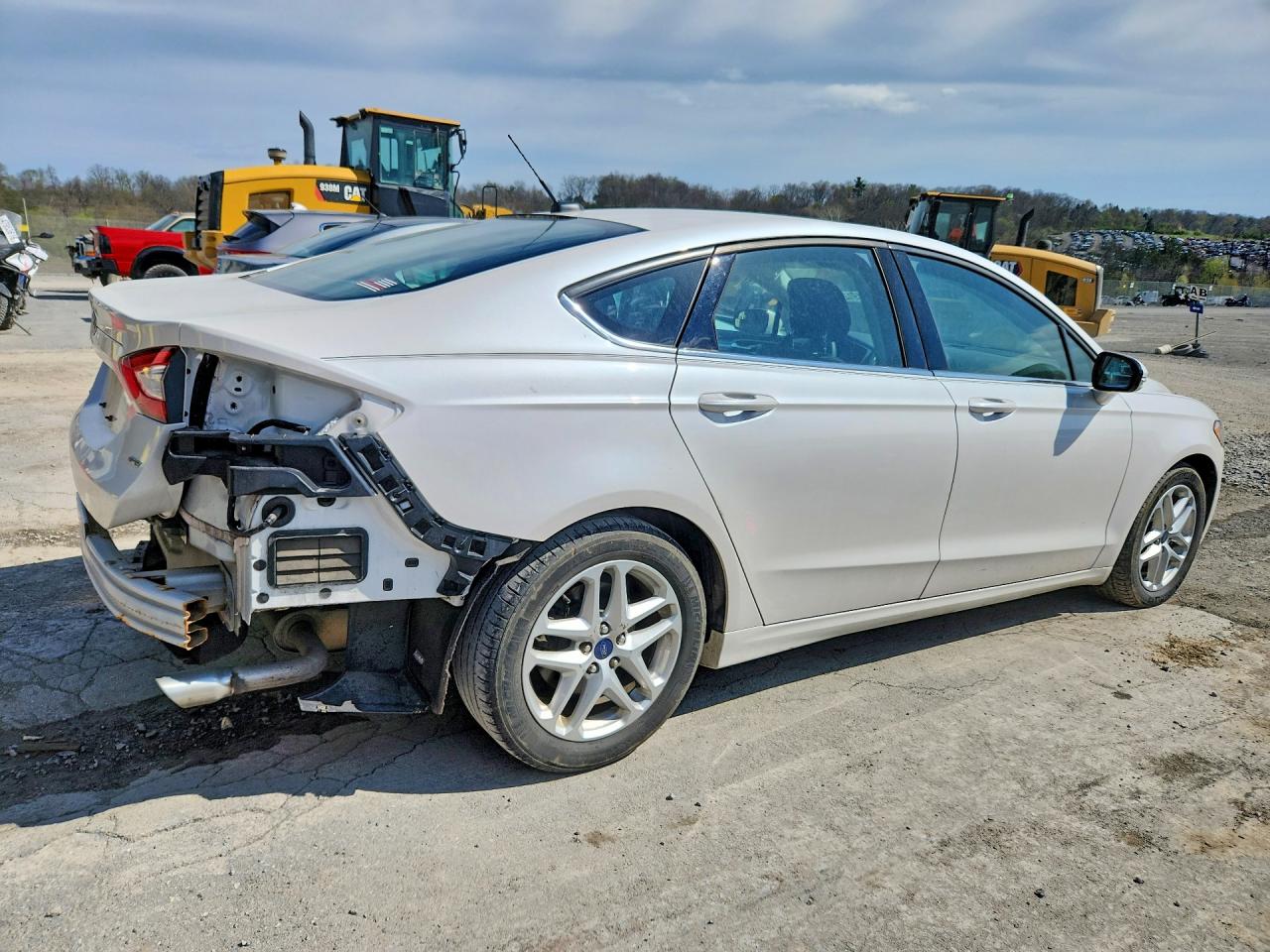 2015 Ford Fusion Se White vin: 3FA6P0H76FR122500