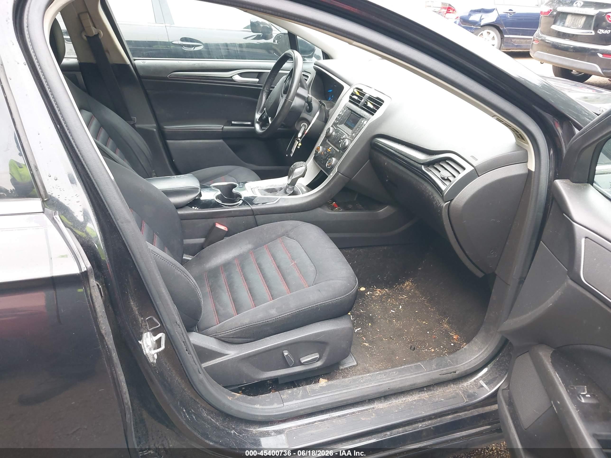 2015 Ford Fusion Se Black vin: 3FA6P0H76FR141399