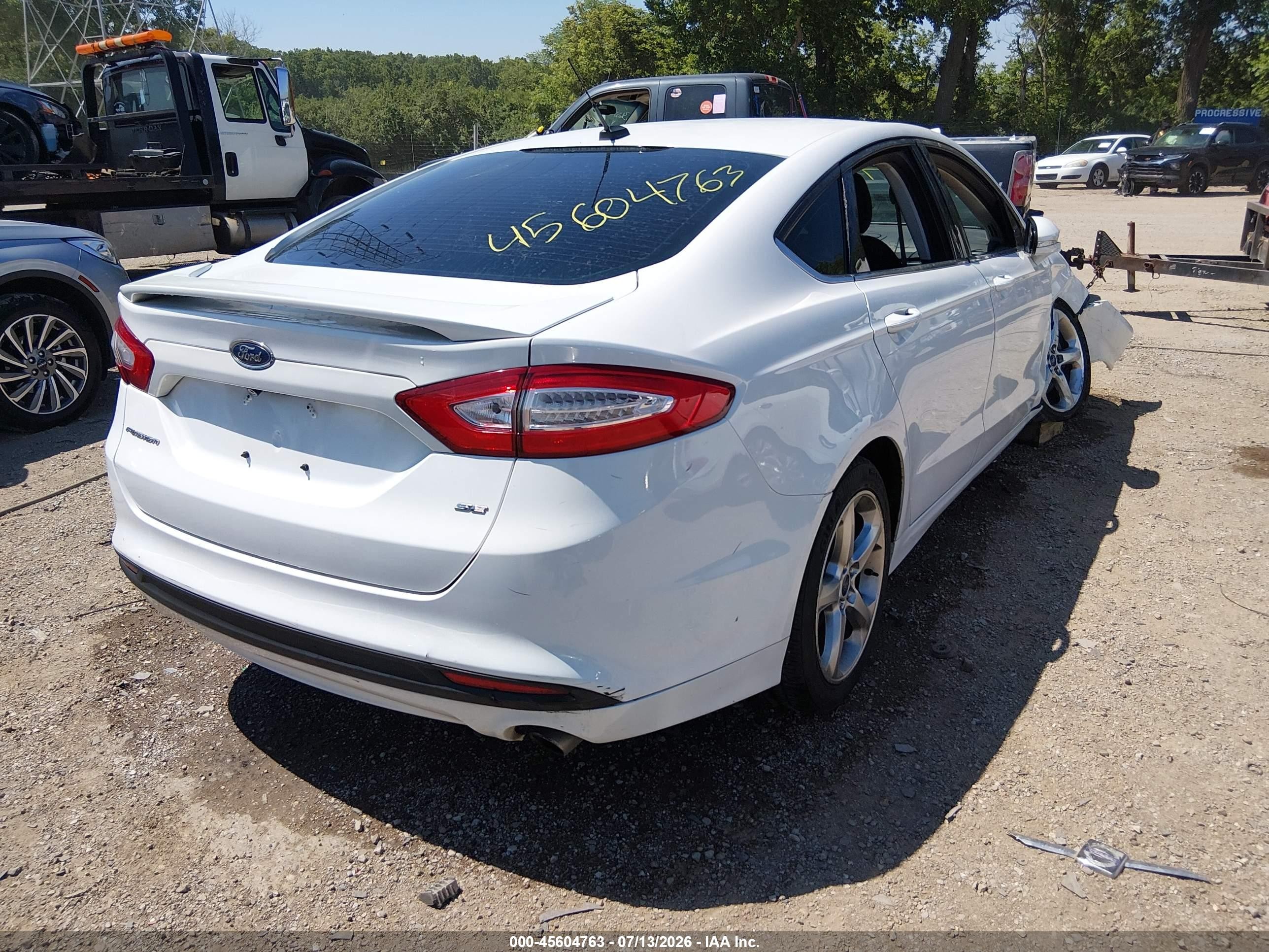 2015 Ford Fusion Se White vin: 3FA6P0H76FR169087