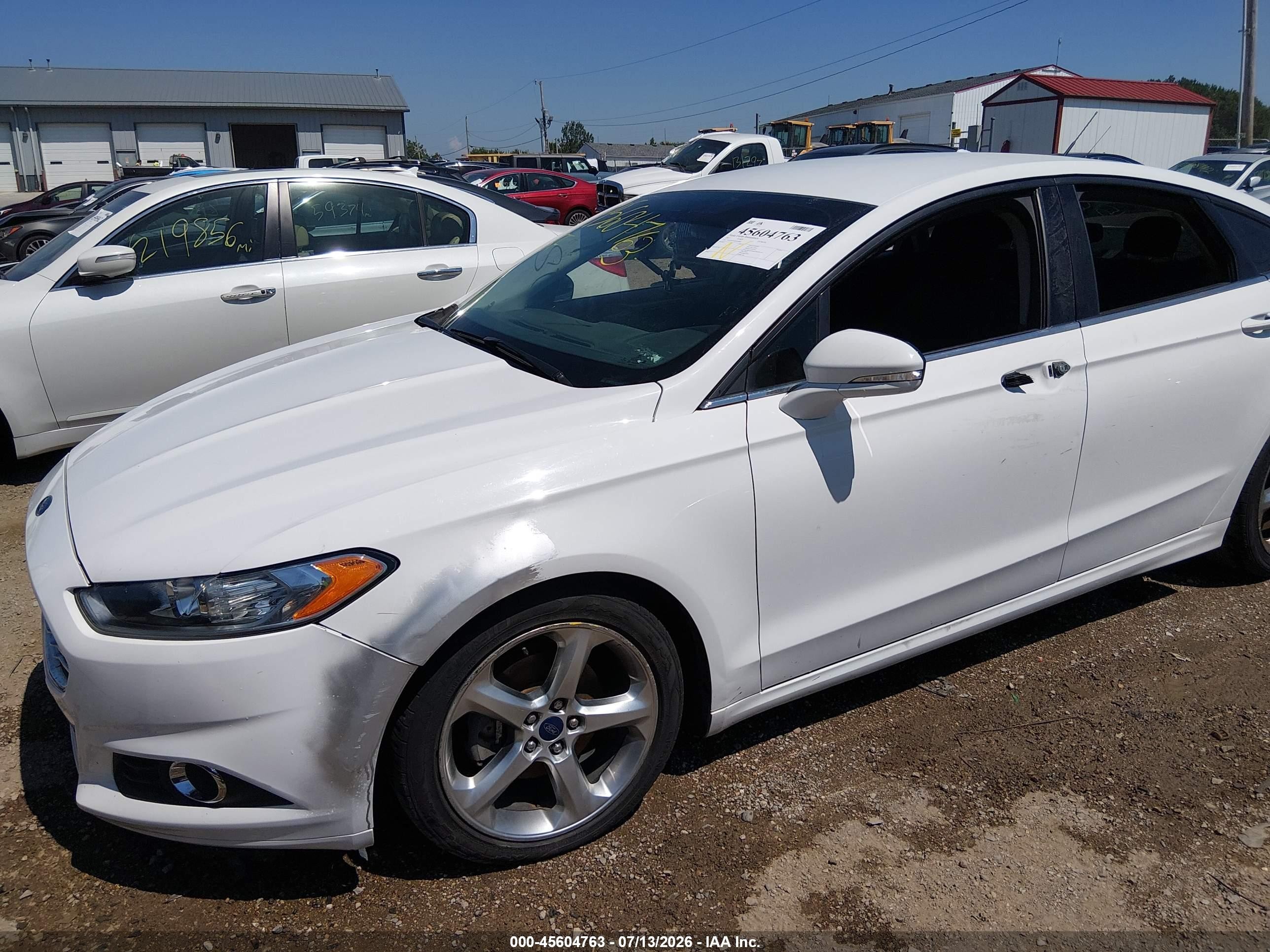 2015 Ford Fusion Se White vin: 3FA6P0H76FR169087