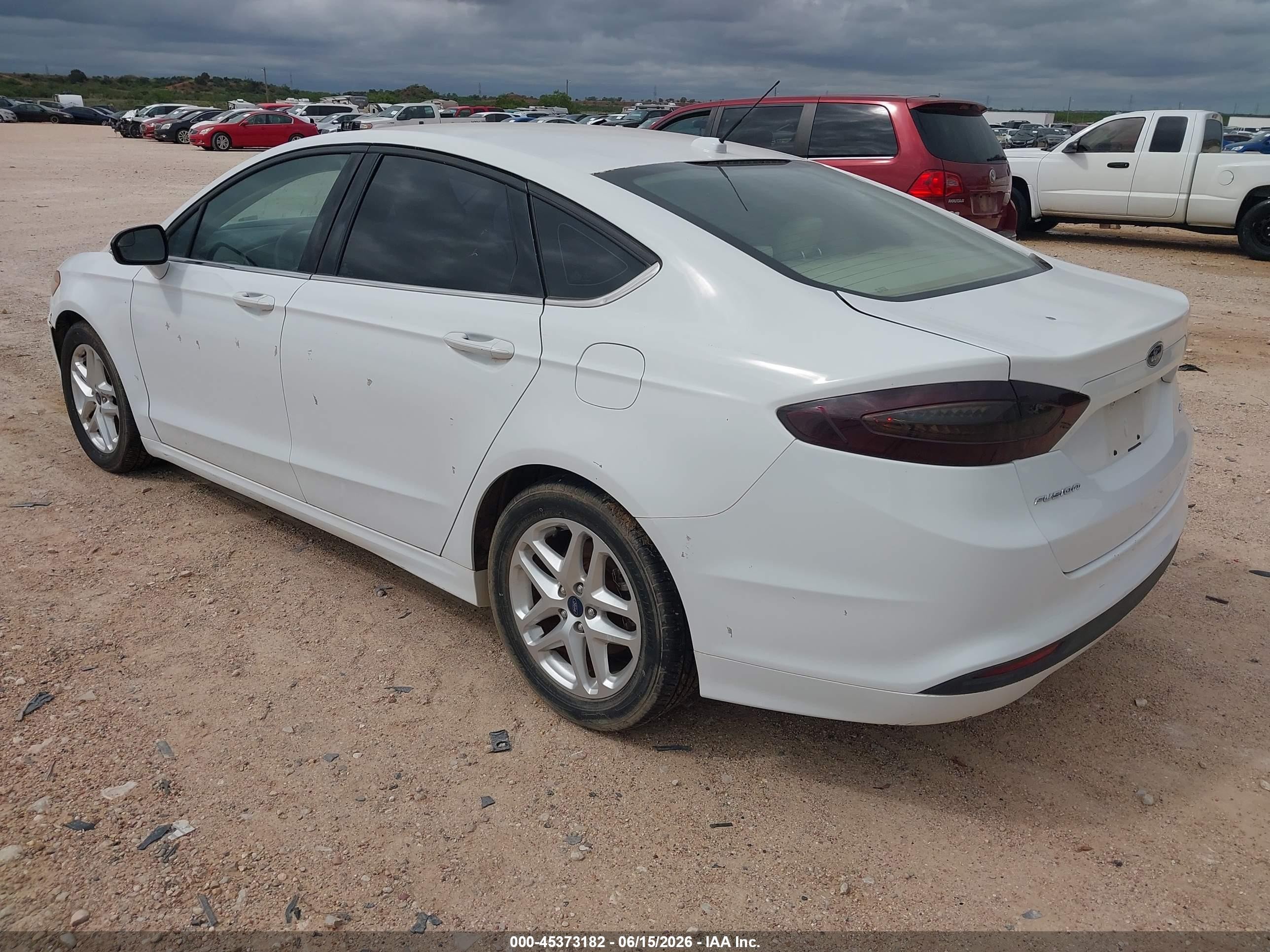 2015 Ford Fusion Se White vin: 3FA6P0H76FR193356