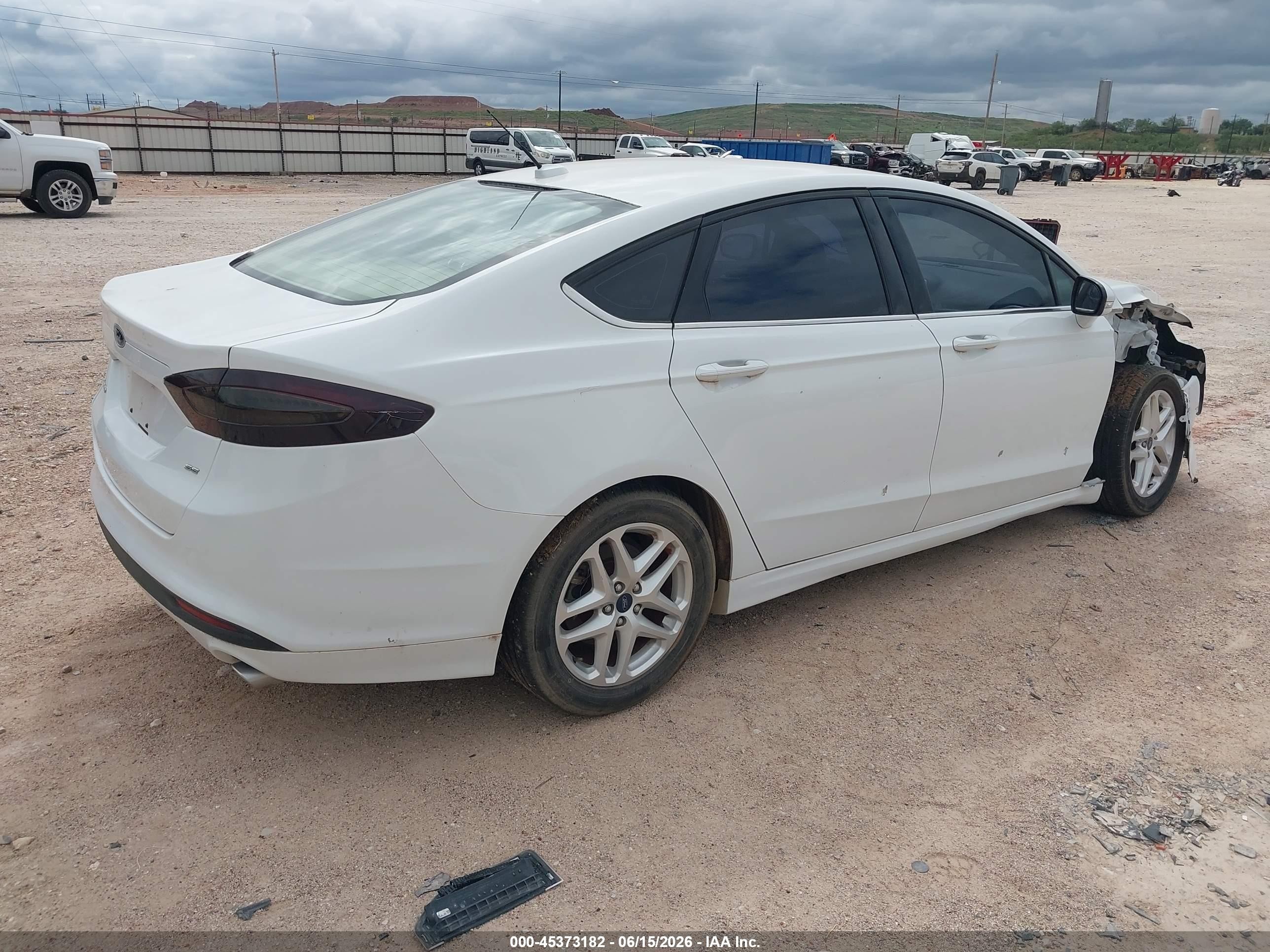 2015 Ford Fusion Se White vin: 3FA6P0H76FR193356