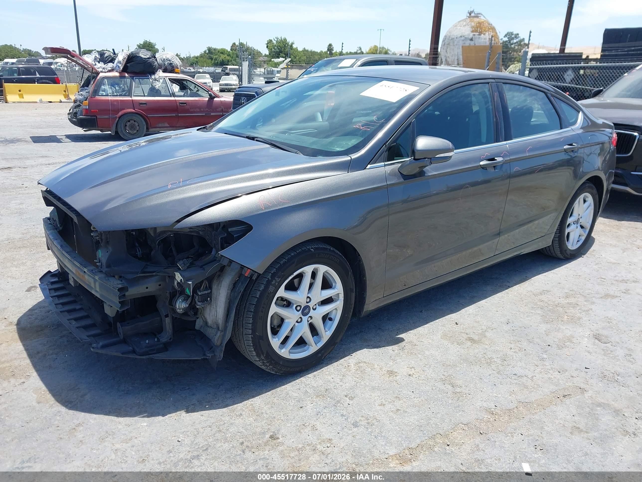 2015 Ford Fusion Se Gray vin: 3FA6P0H76FR248131