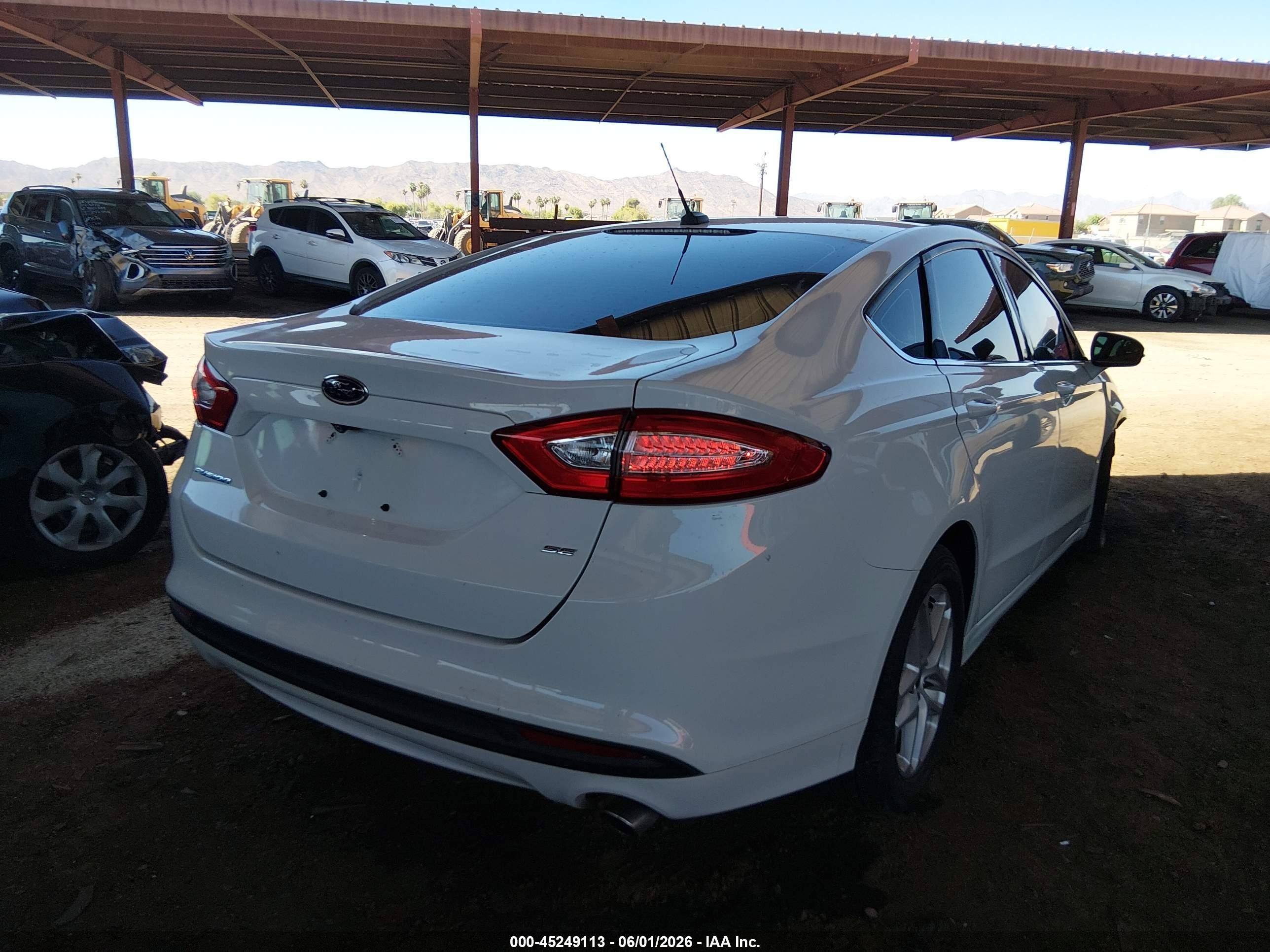 2015 Ford Fusion Se White vin: 3FA6P0H76FR282621