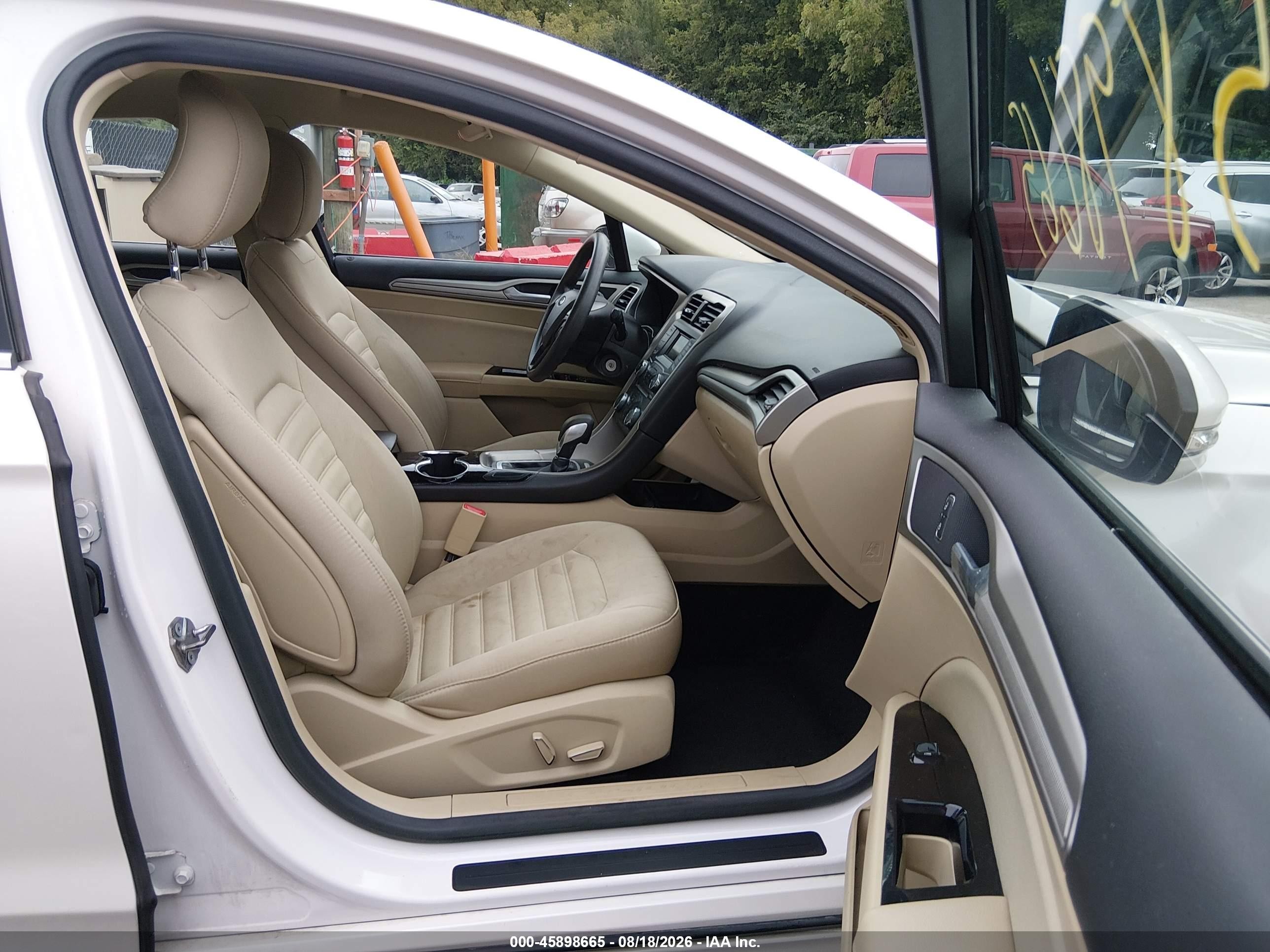 2015 Ford Fusion Se White vin: 3FA6P0H76FR293411