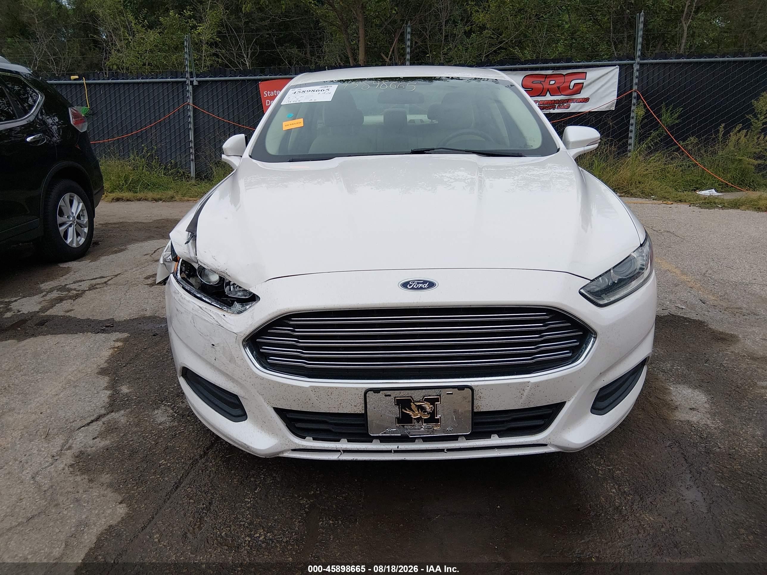 2015 Ford Fusion Se White vin: 3FA6P0H76FR293411
