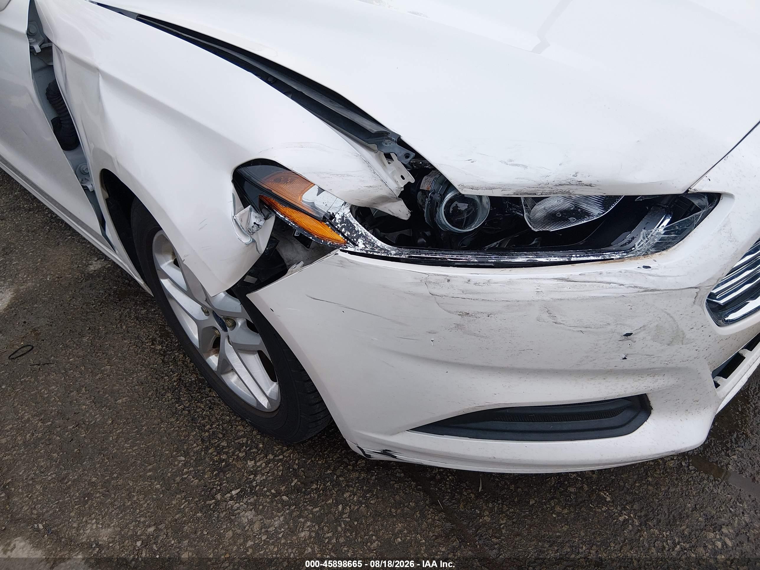 2015 Ford Fusion Se White vin: 3FA6P0H76FR293411