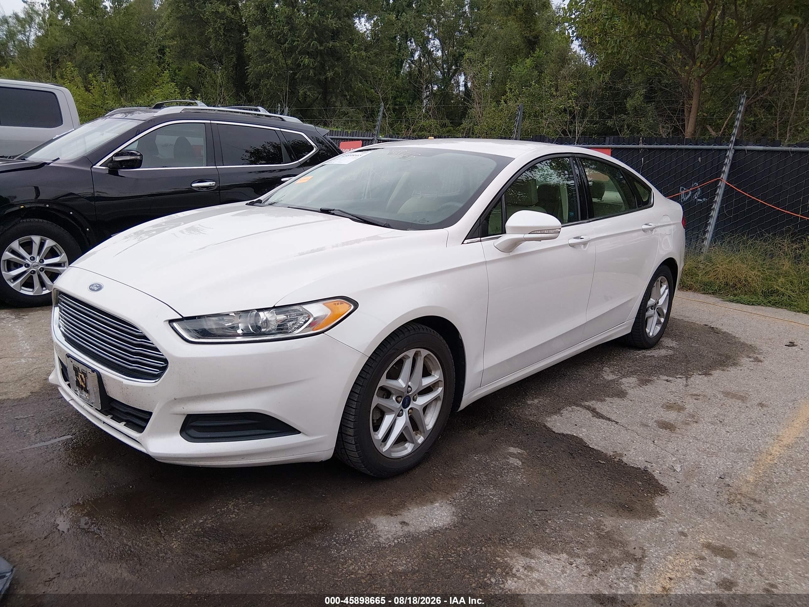 2015 Ford Fusion Se White vin: 3FA6P0H76FR293411