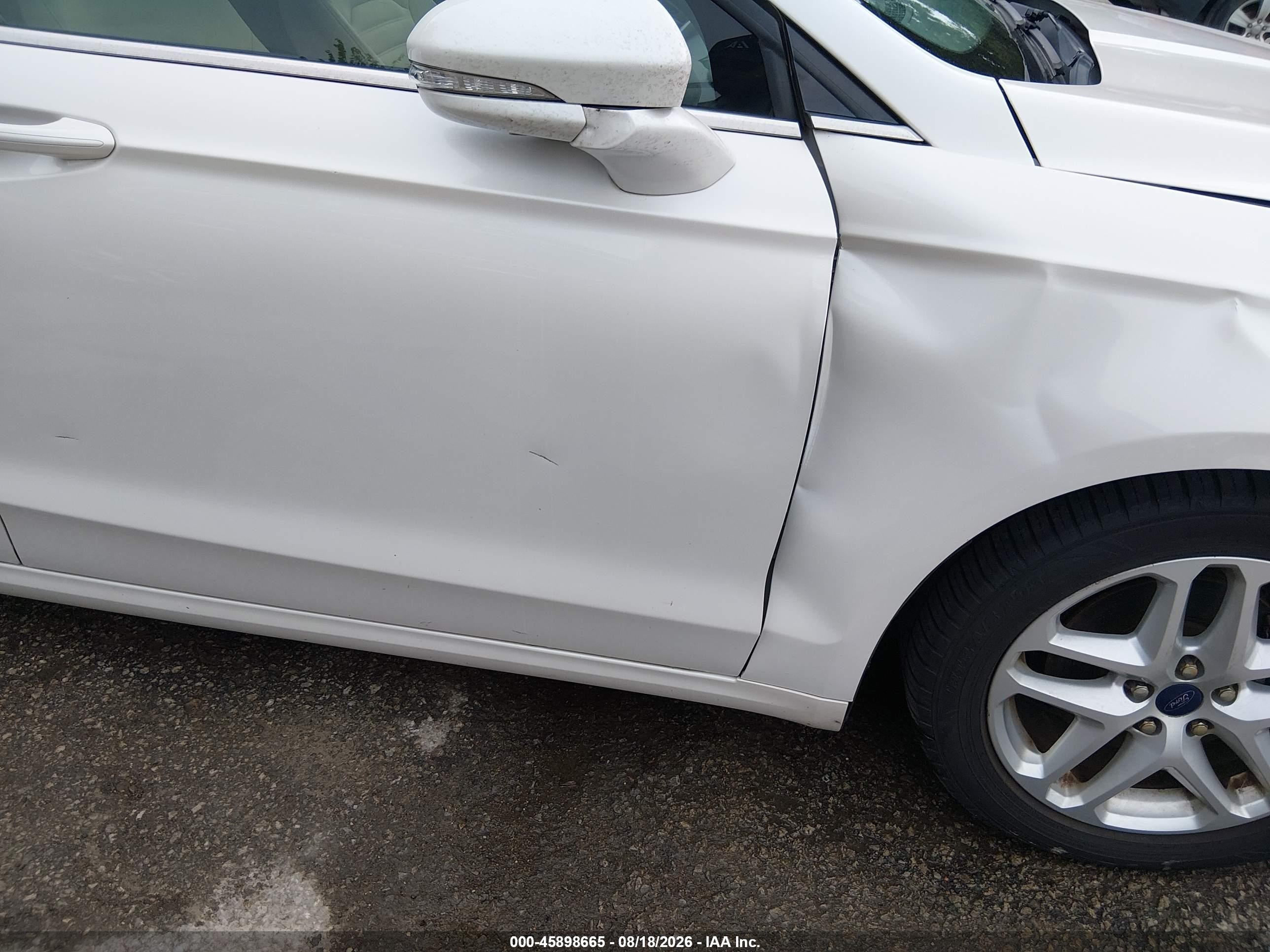 2015 Ford Fusion Se White vin: 3FA6P0H76FR293411