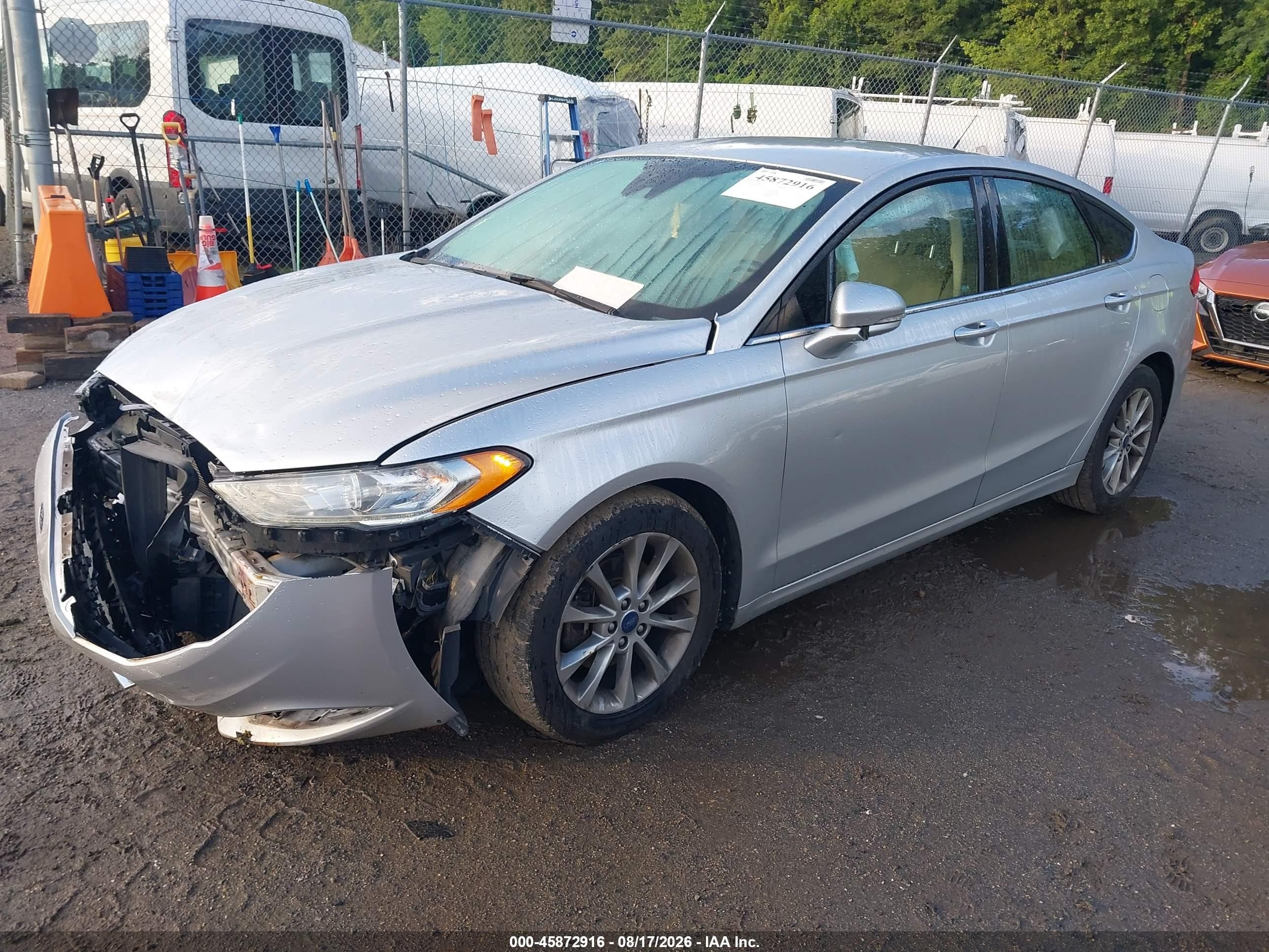 2017 Ford Fusion Se Silver vin: 3FA6P0H76HR374962