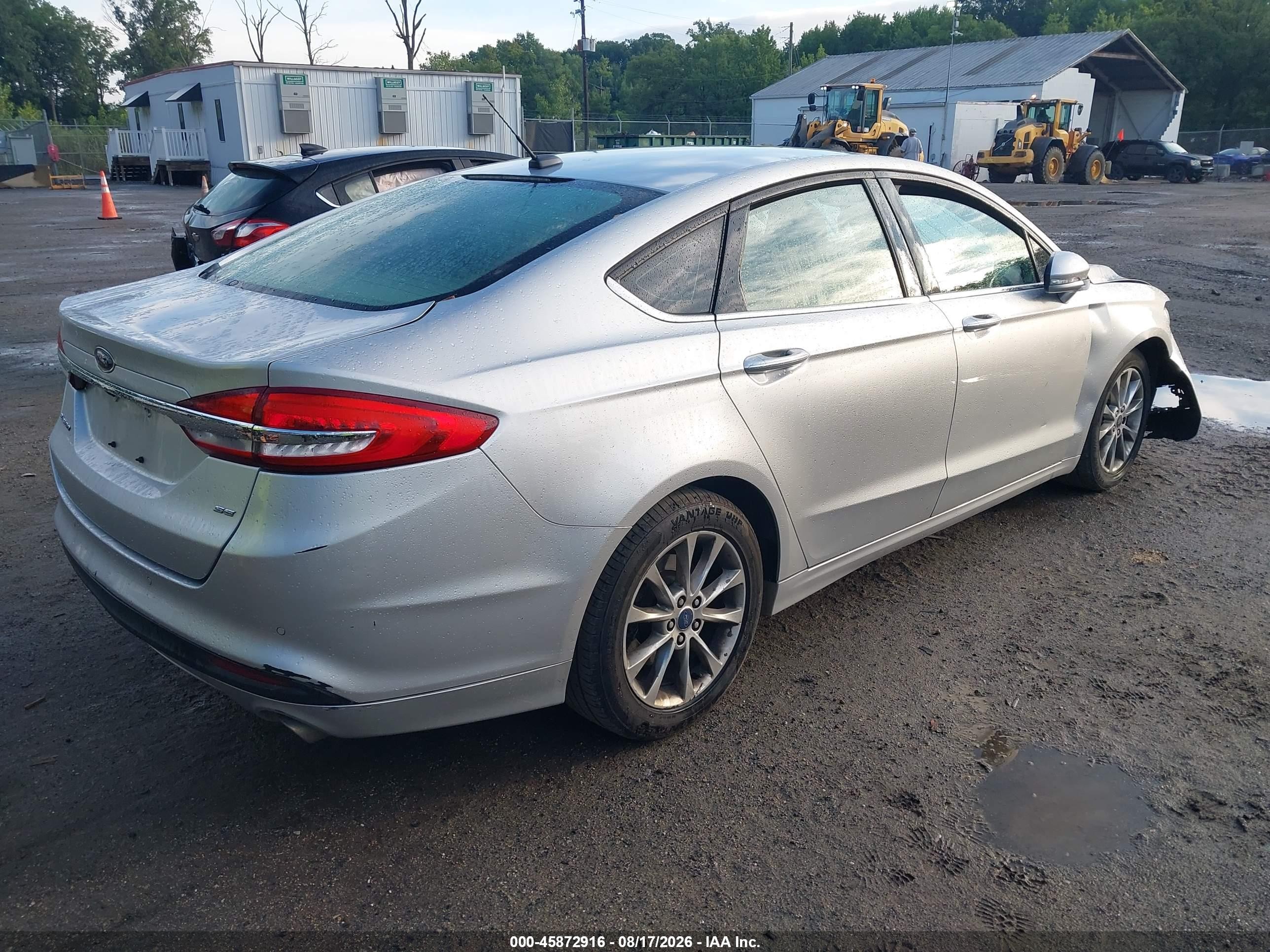 2017 Ford Fusion Se Silver vin: 3FA6P0H76HR374962
