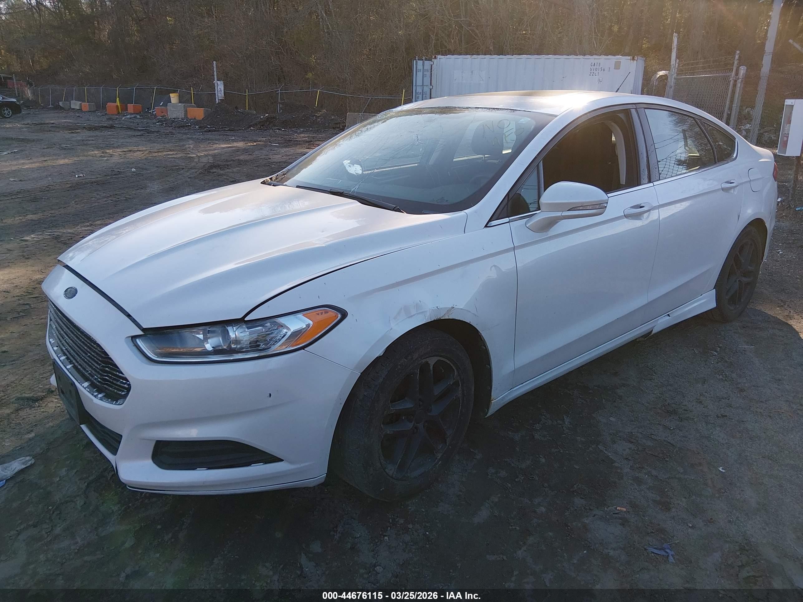 2013 Ford Fusion Se White vin: 3FA6P0H77DR117920