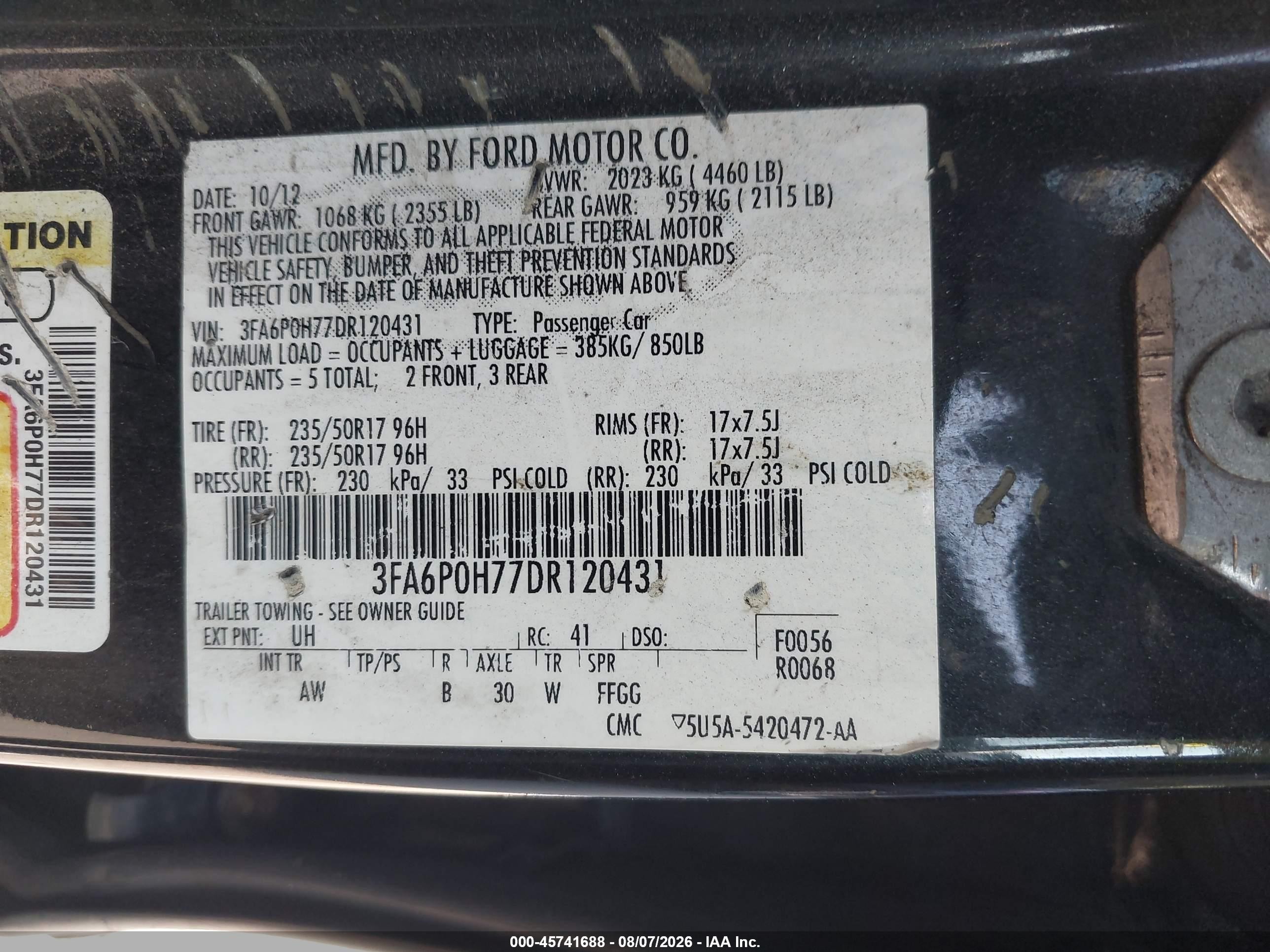 2013 Ford Fusion Se Black vin: 3FA6P0H77DR120431