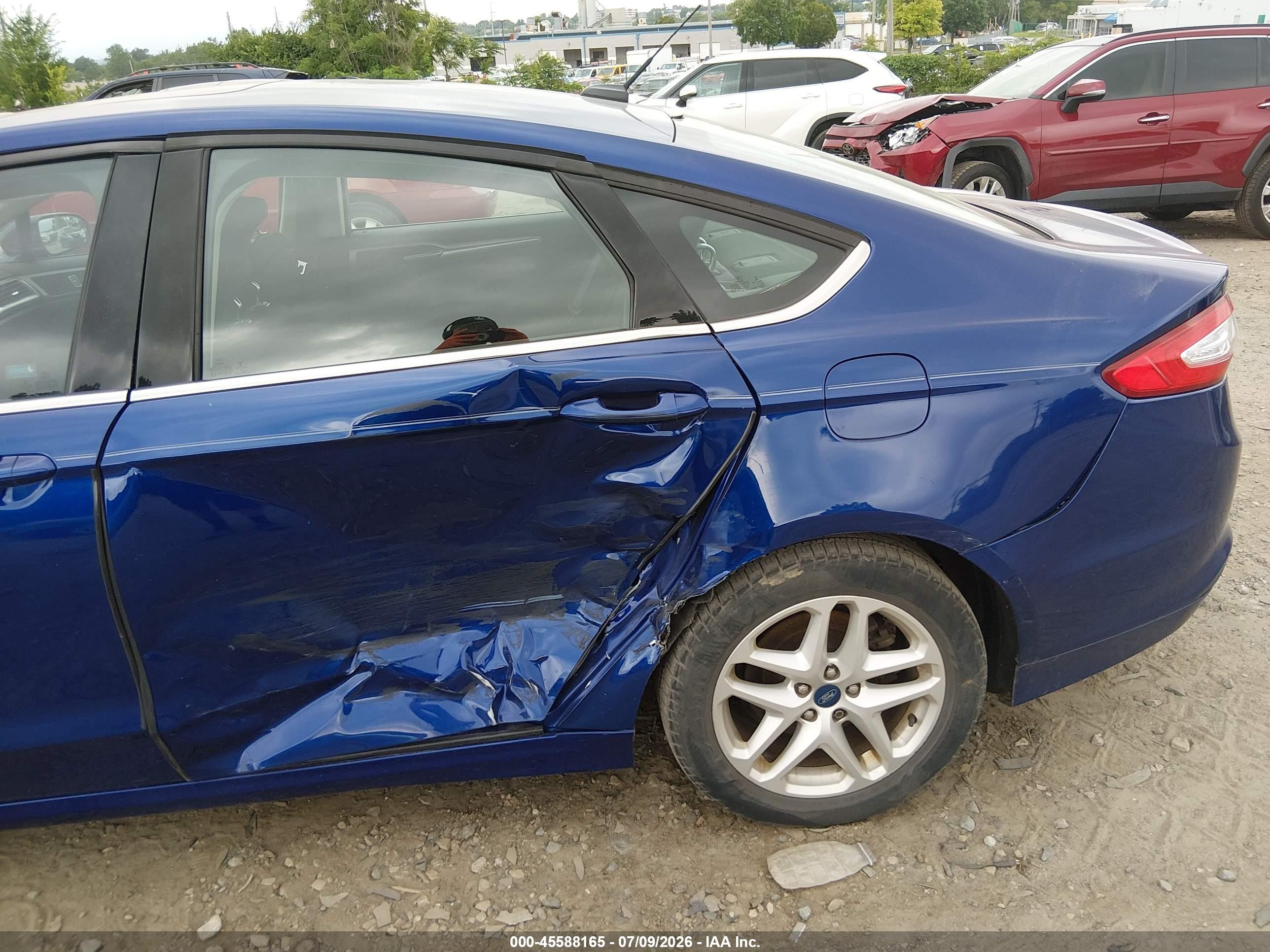 2013 Ford Fusion Se Blue vin: 3FA6P0H77DR130098