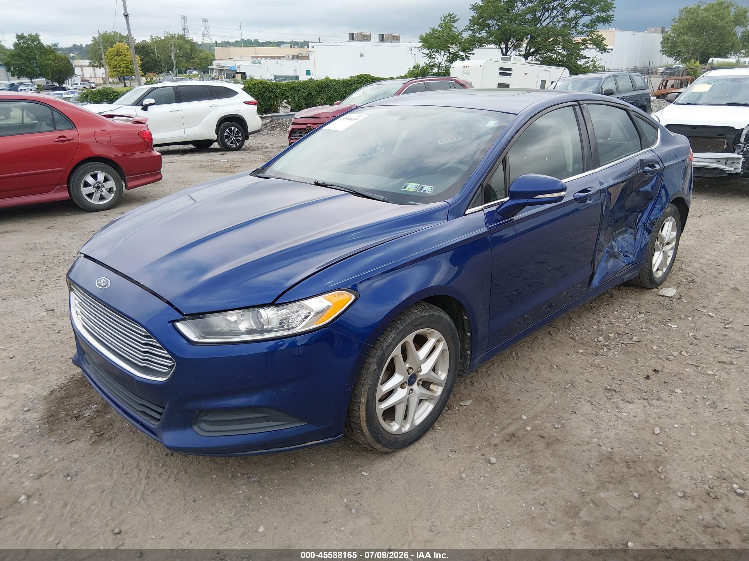 2013 Ford Fusion Se Blue vin: 3FA6P0H77DR130098
