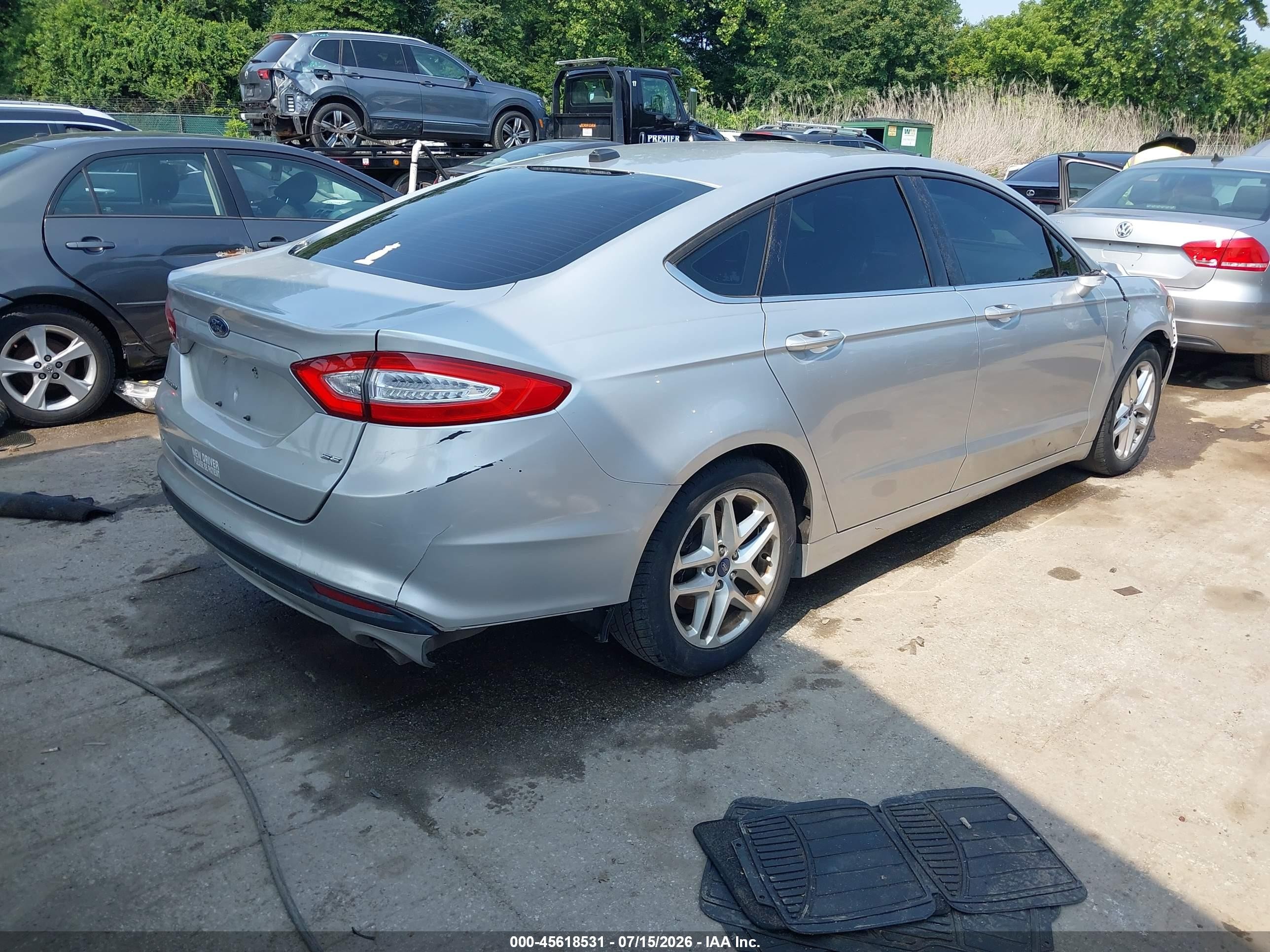 2013 Ford Fusion Se Silver vin: 3FA6P0H77DR131882