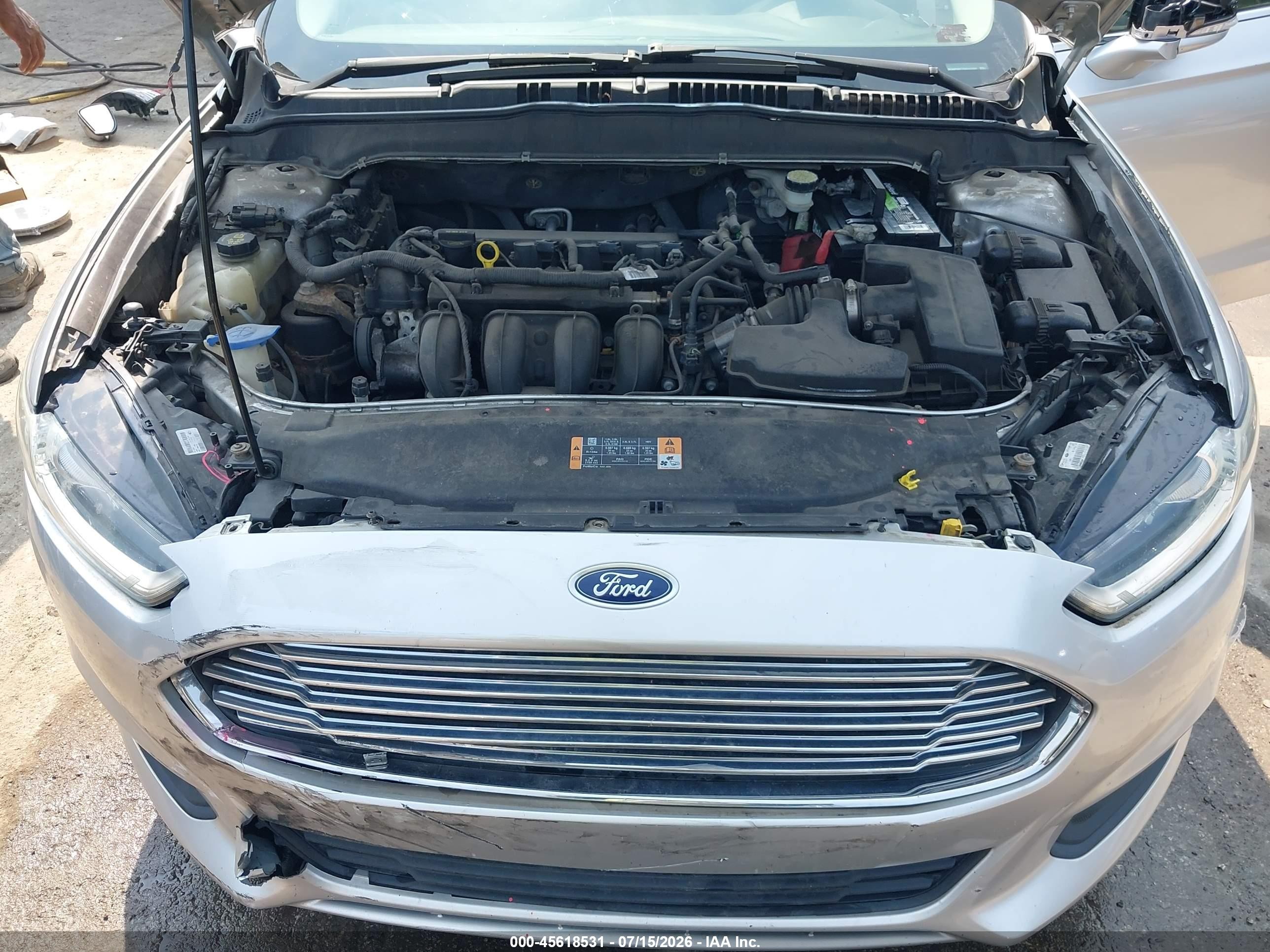2013 Ford Fusion Se Silver vin: 3FA6P0H77DR131882