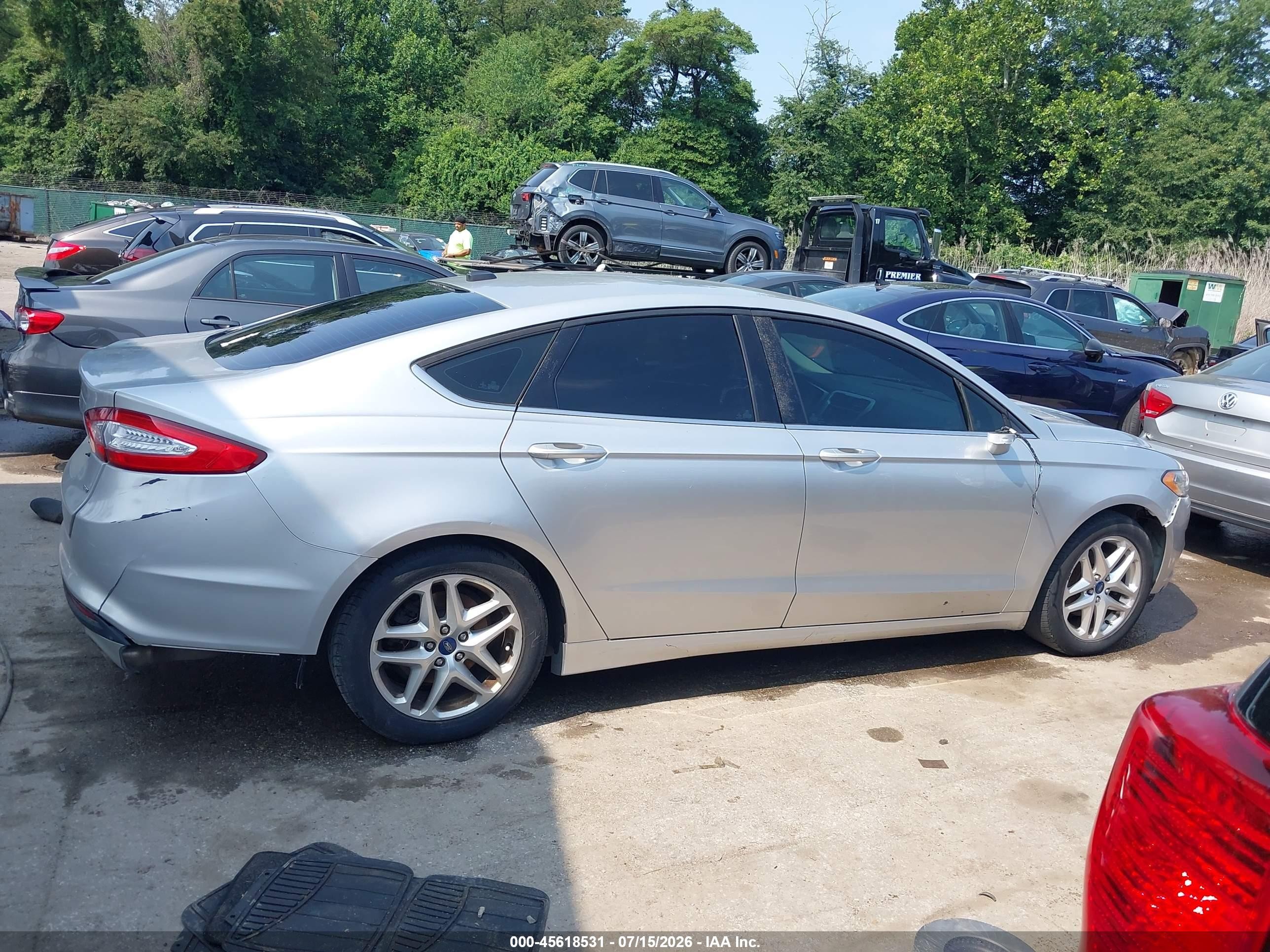 2013 Ford Fusion Se Silver vin: 3FA6P0H77DR131882