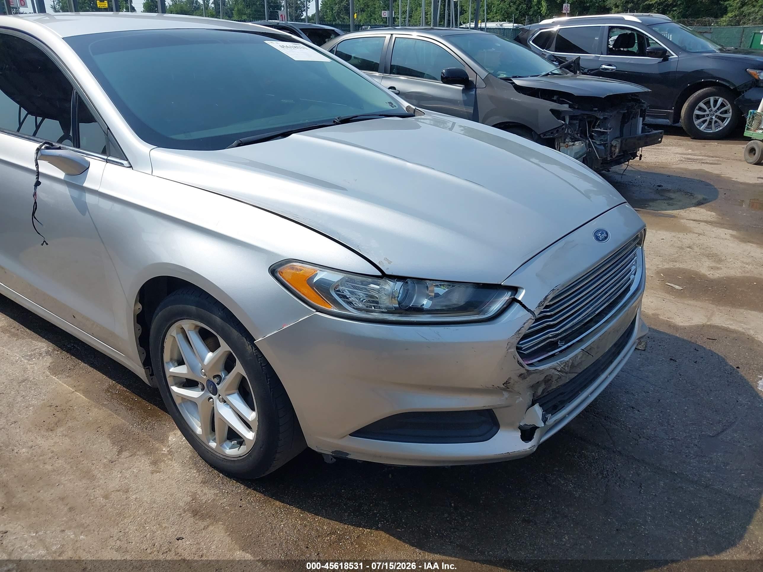 2013 Ford Fusion Se Silver vin: 3FA6P0H77DR131882