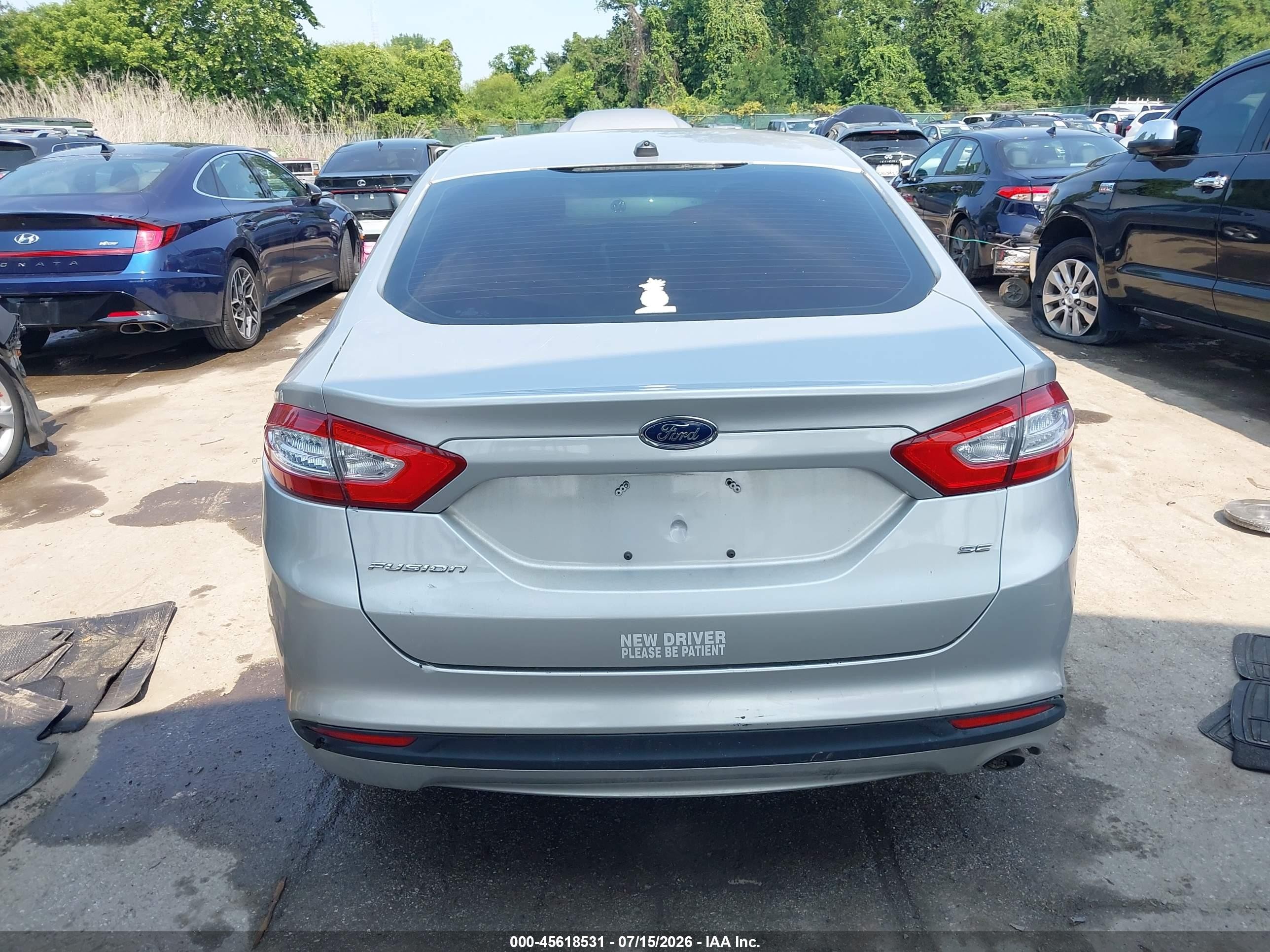2013 Ford Fusion Se Silver vin: 3FA6P0H77DR131882