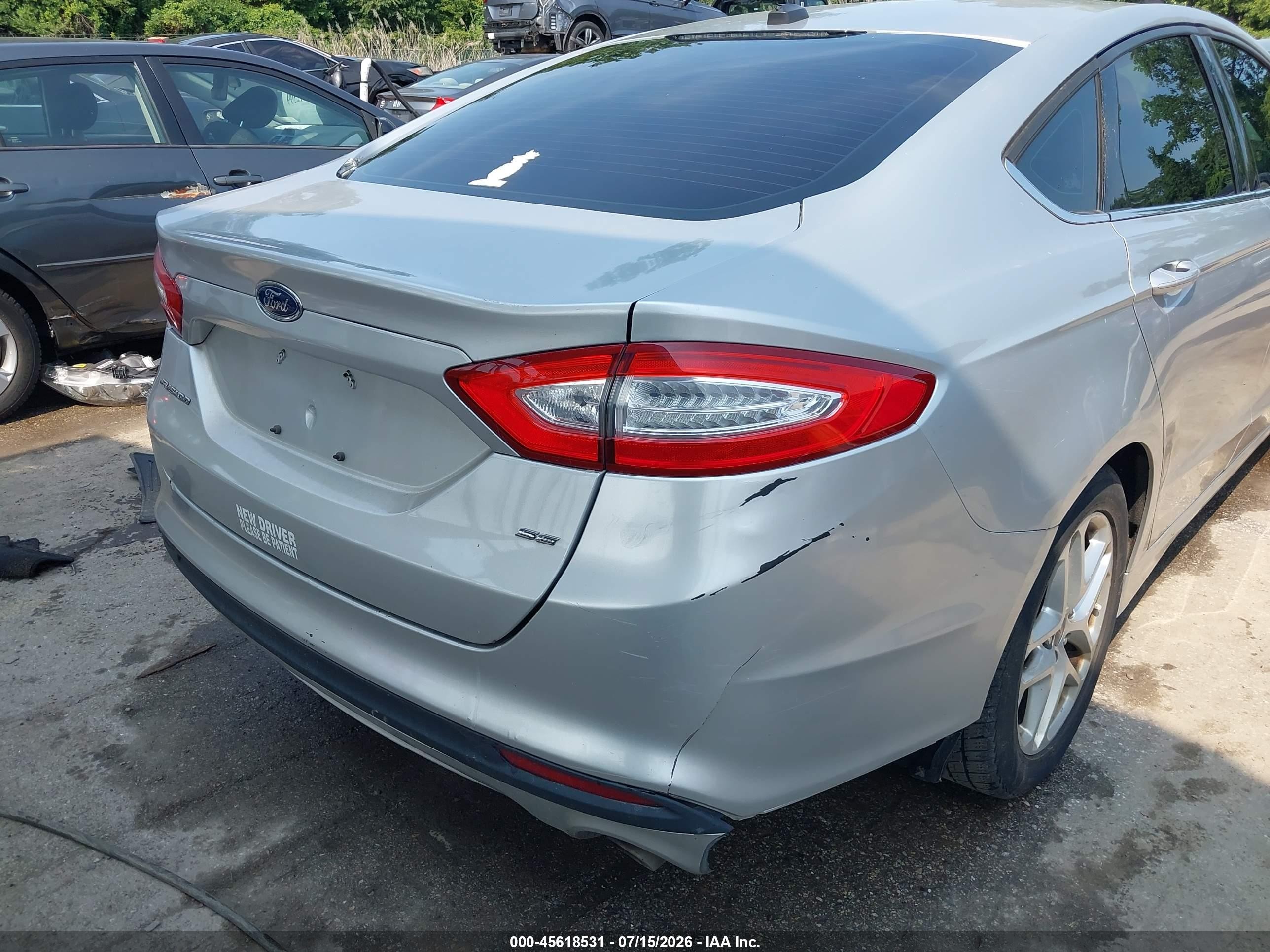 2013 Ford Fusion Se Silver vin: 3FA6P0H77DR131882