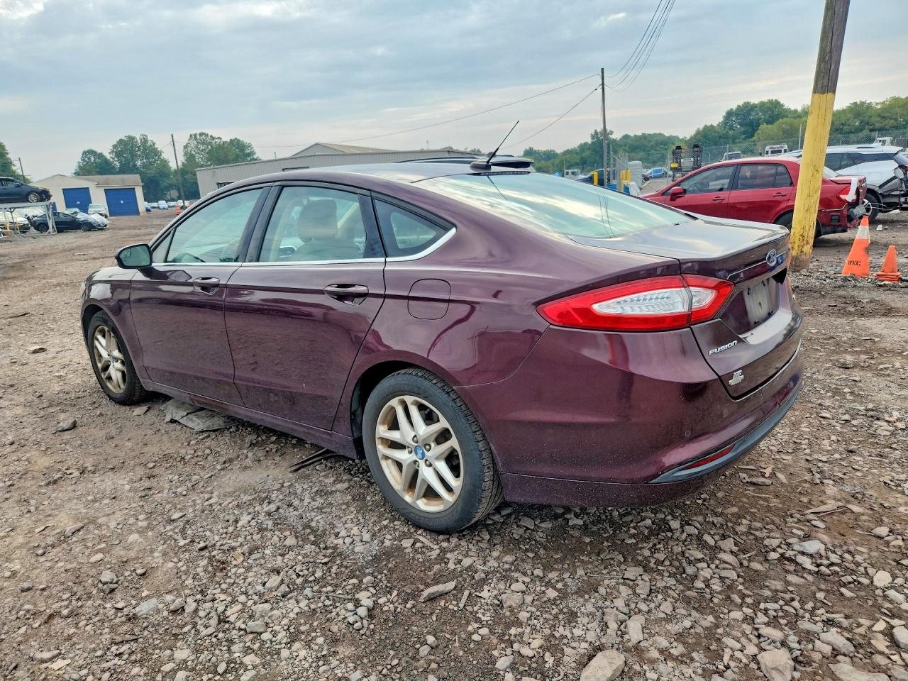 2013 Ford Fusion Se Maroon vin: 3FA6P0H77DR138900