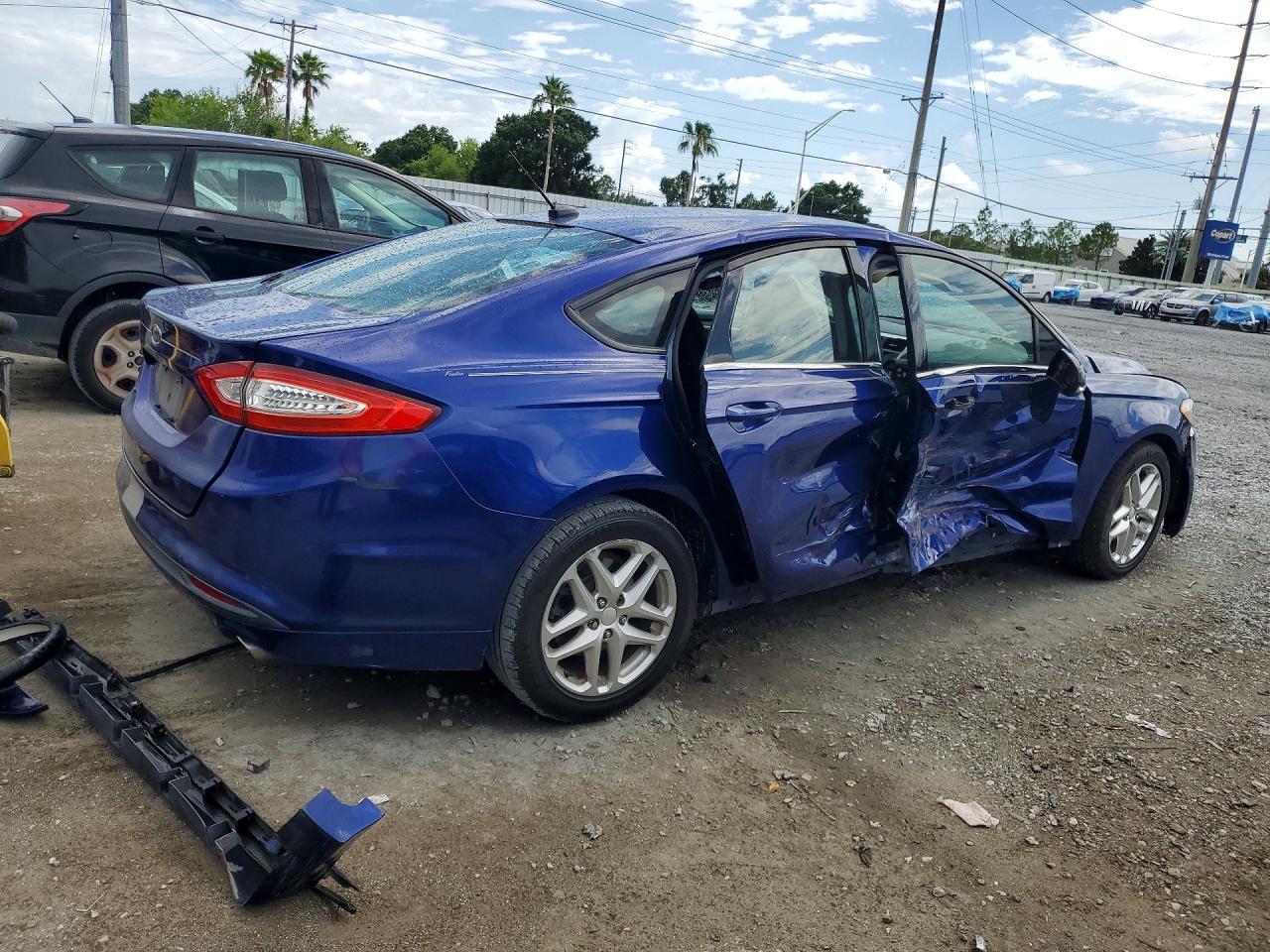 2013 Ford Fusion Se Blue vin: 3FA6P0H77DR140906