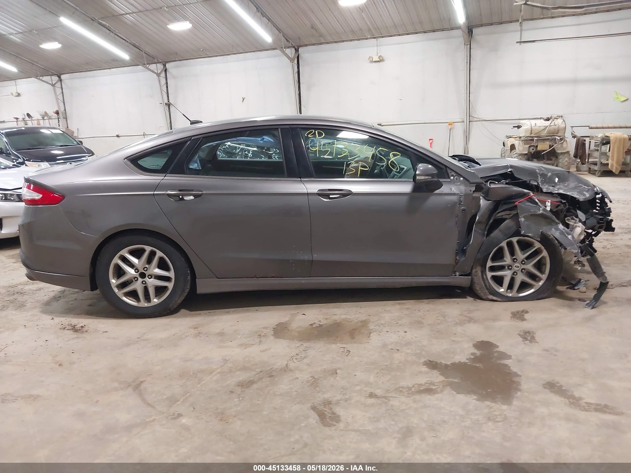 2013 Ford Fusion Se Gray vin: 3FA6P0H77DR175526