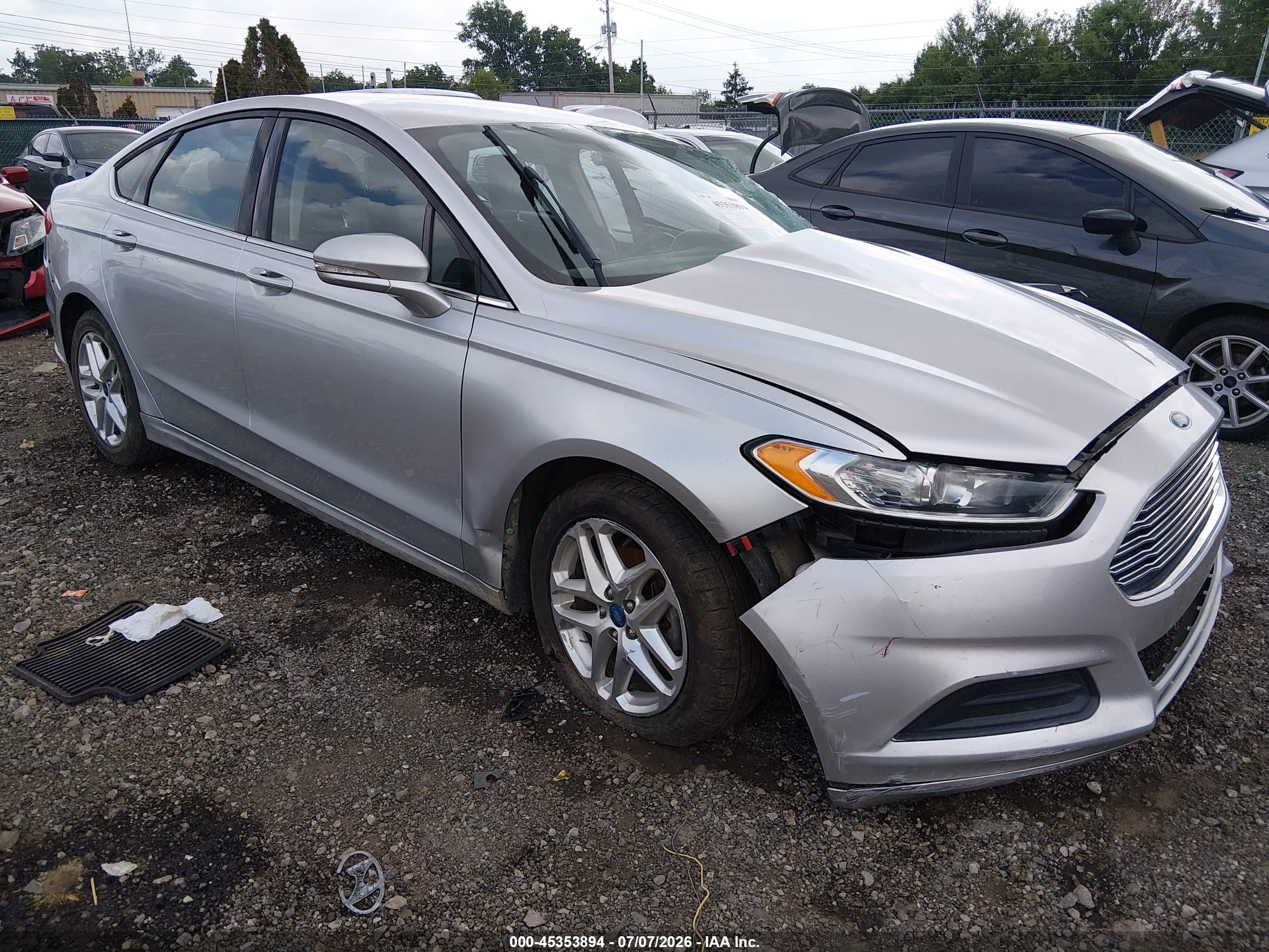 2013 Ford Fusion Se Silver vin: 3FA6P0H77DR185666