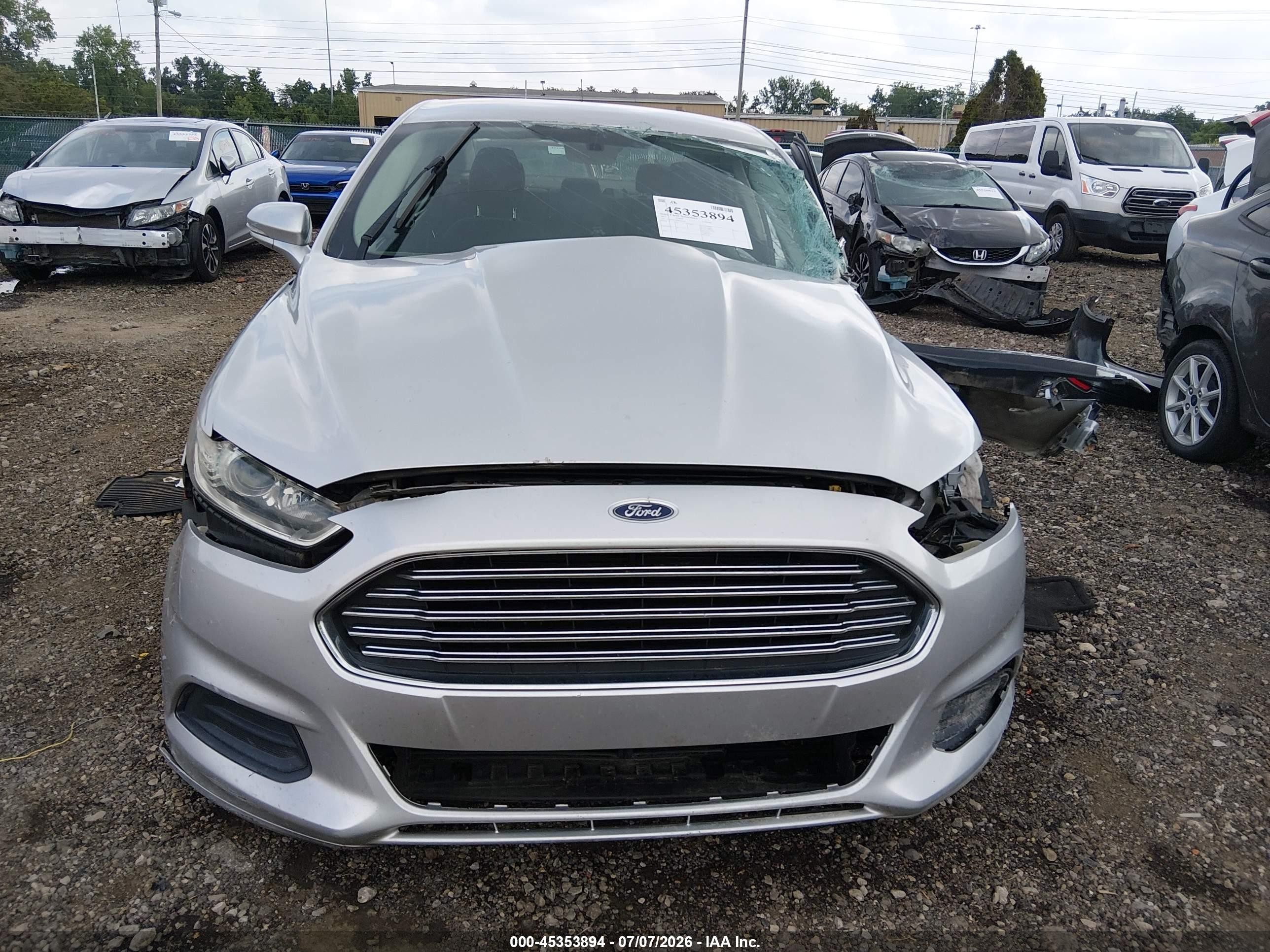 2013 Ford Fusion Se Silver vin: 3FA6P0H77DR185666