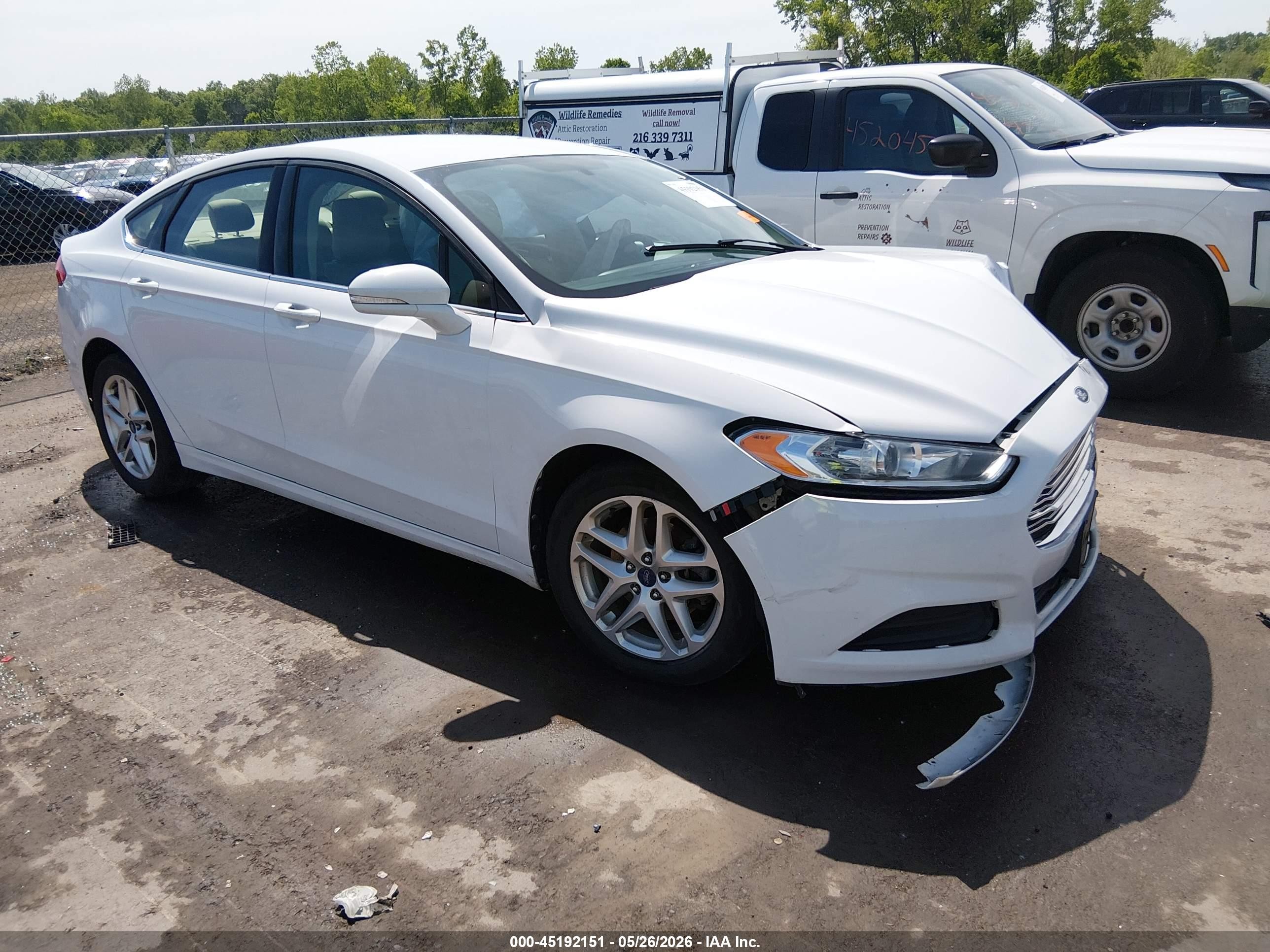 2013 Ford Fusion Se White vin: 3FA6P0H77DR204815