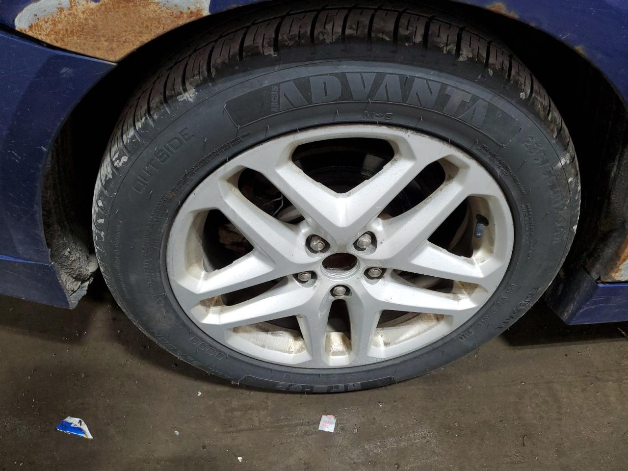2013 Ford Fusion Se Blue vin: 3FA6P0H77DR232193 Damage: Right Rear Wheel, Curb Rash, > 12 Inches
