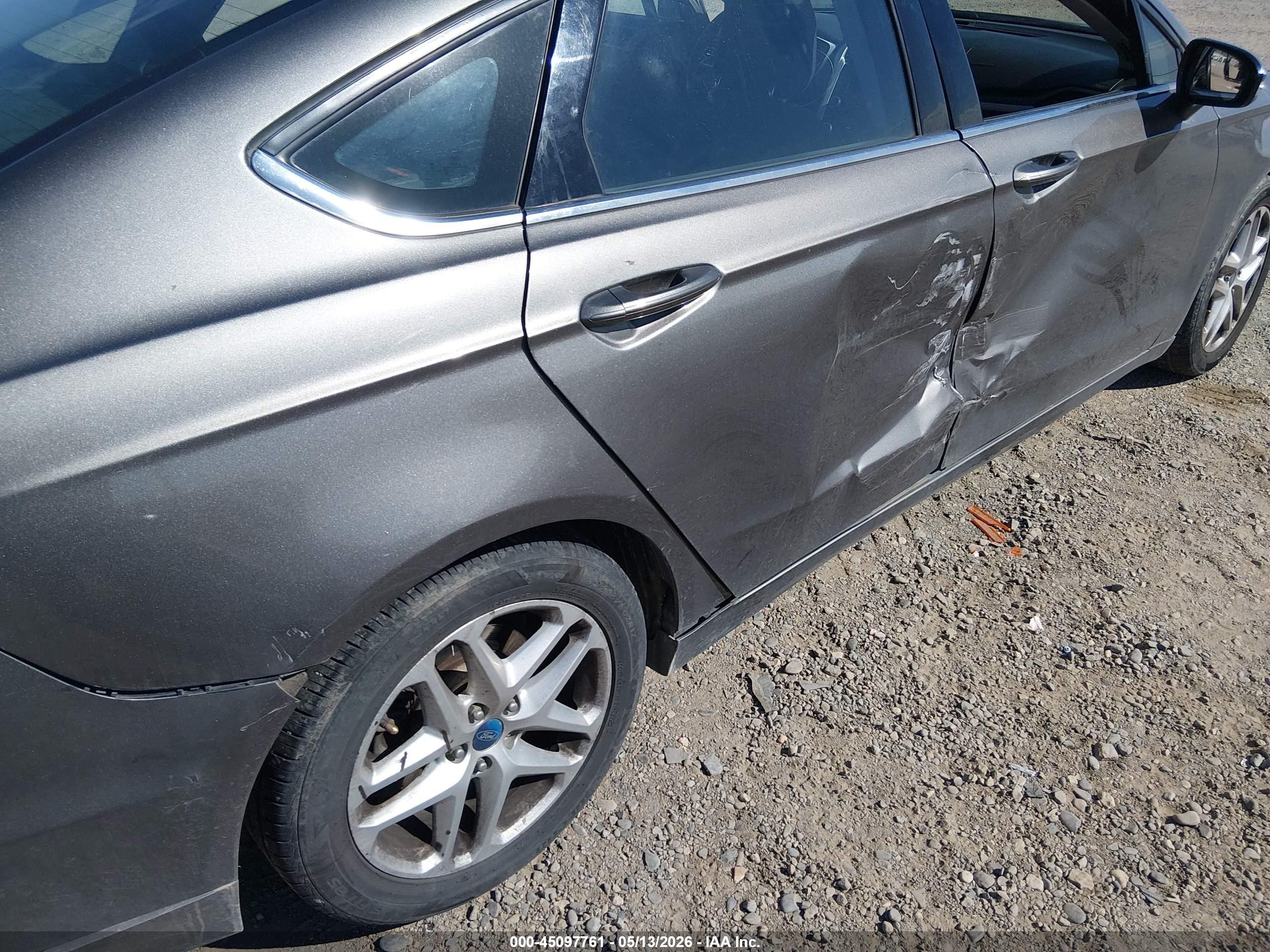 2013 Ford Fusion Se Gray vin: 3FA6P0H77DR248443