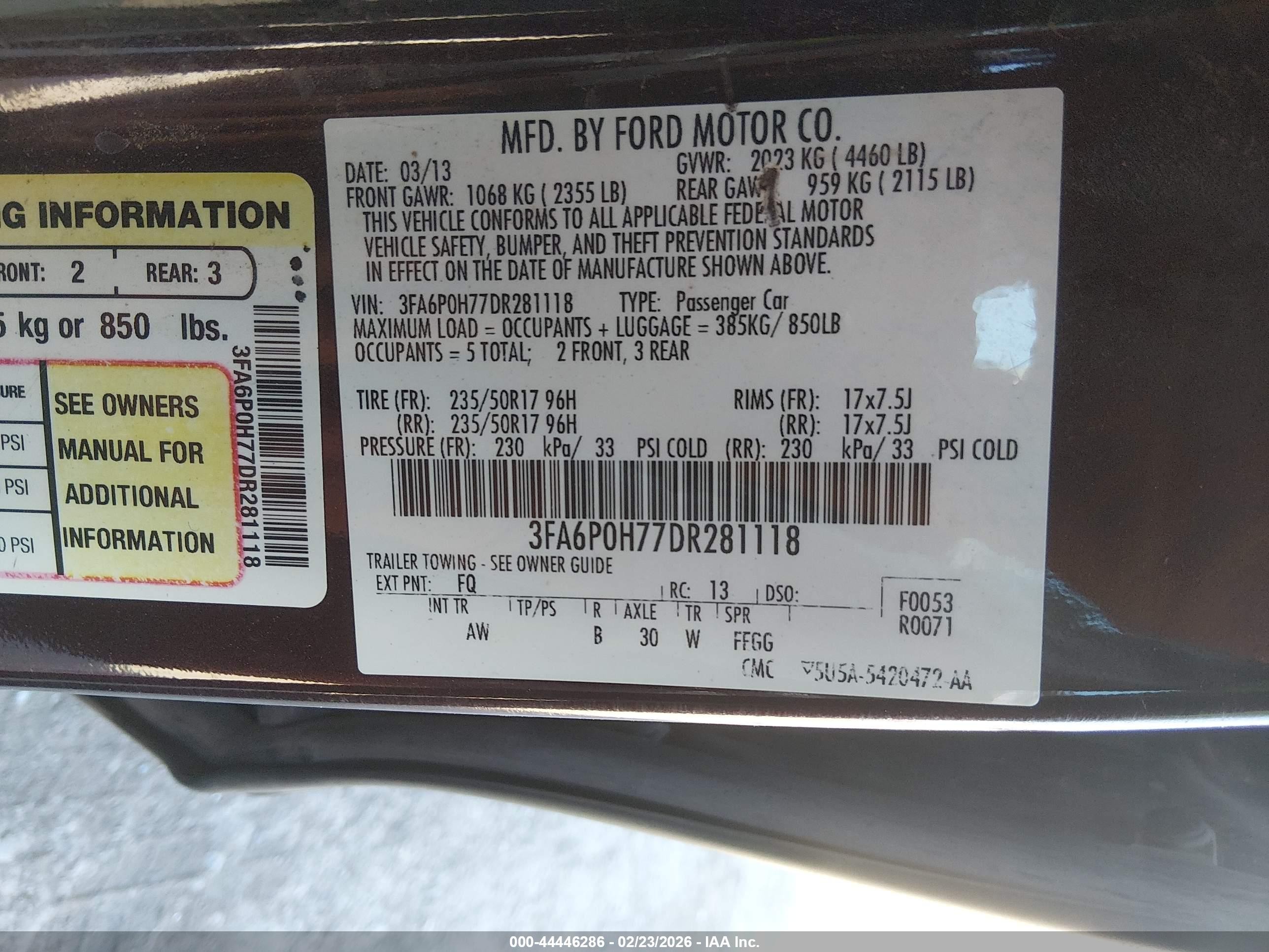 2013 Ford Fusion Se Maroon vin: 3FA6P0H77DR281118