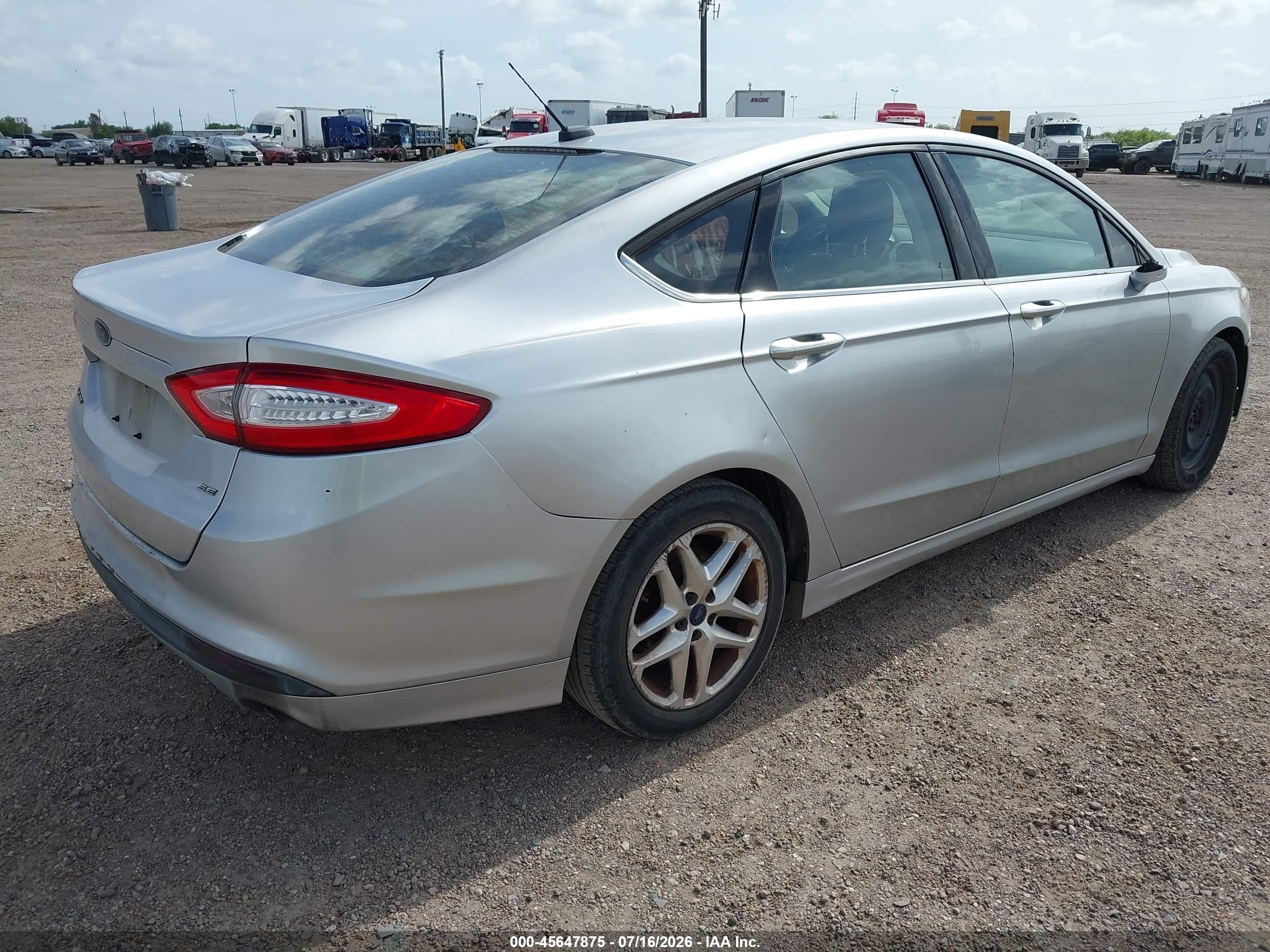 2013 Ford Fusion Se Silver vin: 3FA6P0H77DR306728