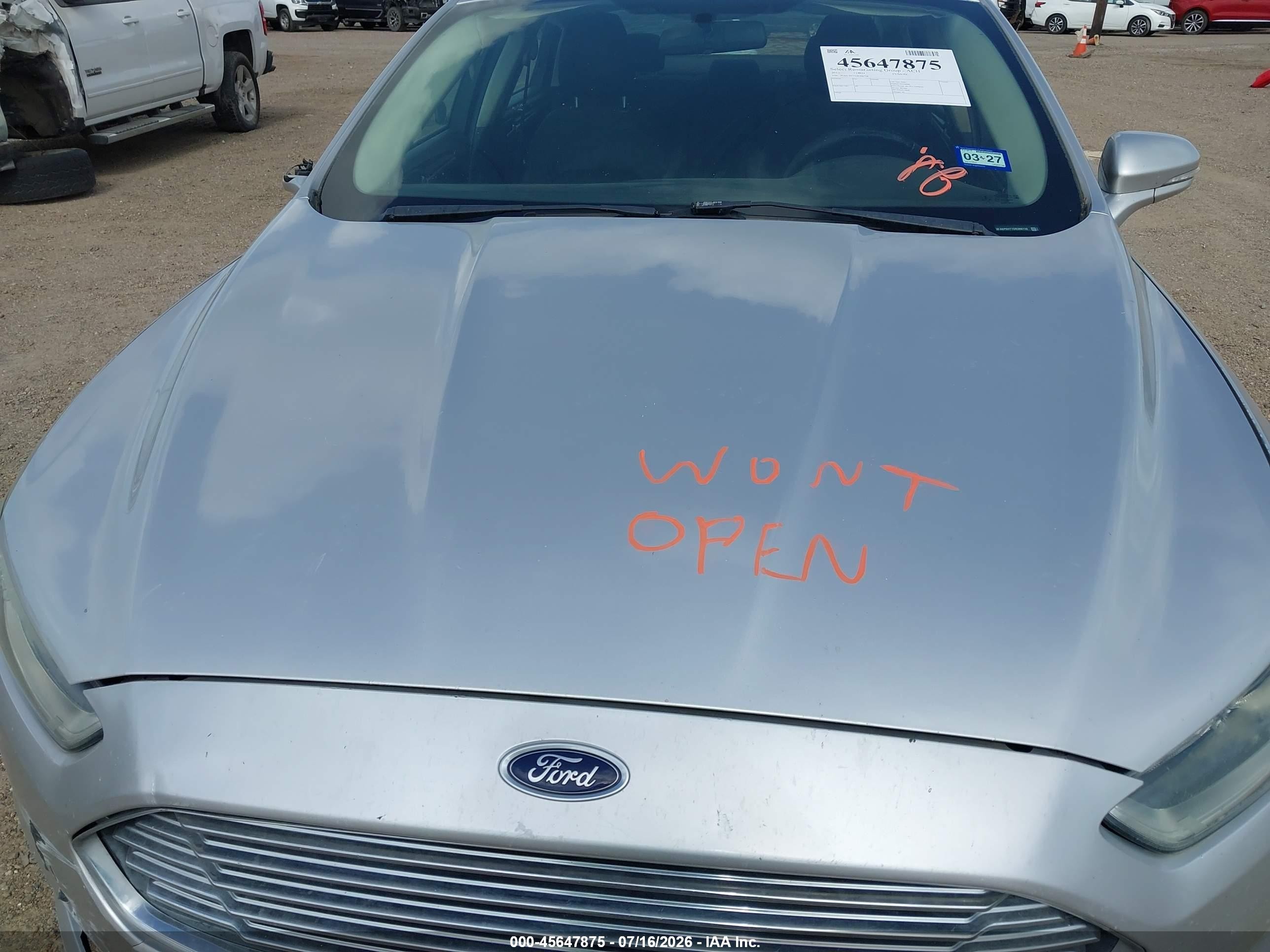 2013 Ford Fusion Se Silver vin: 3FA6P0H77DR306728