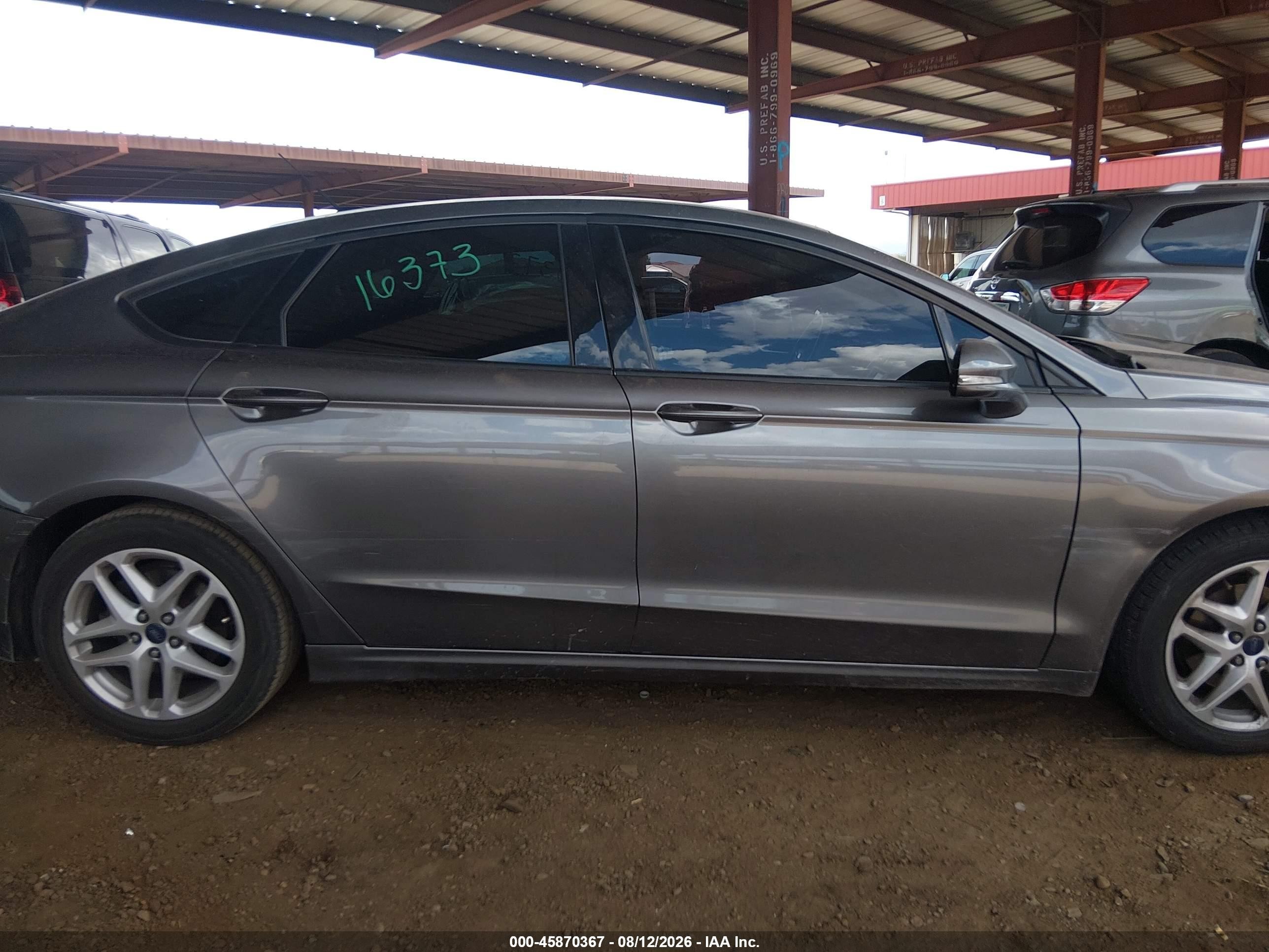 2013 Ford Fusion Se Gray vin: 3FA6P0H77DR359798