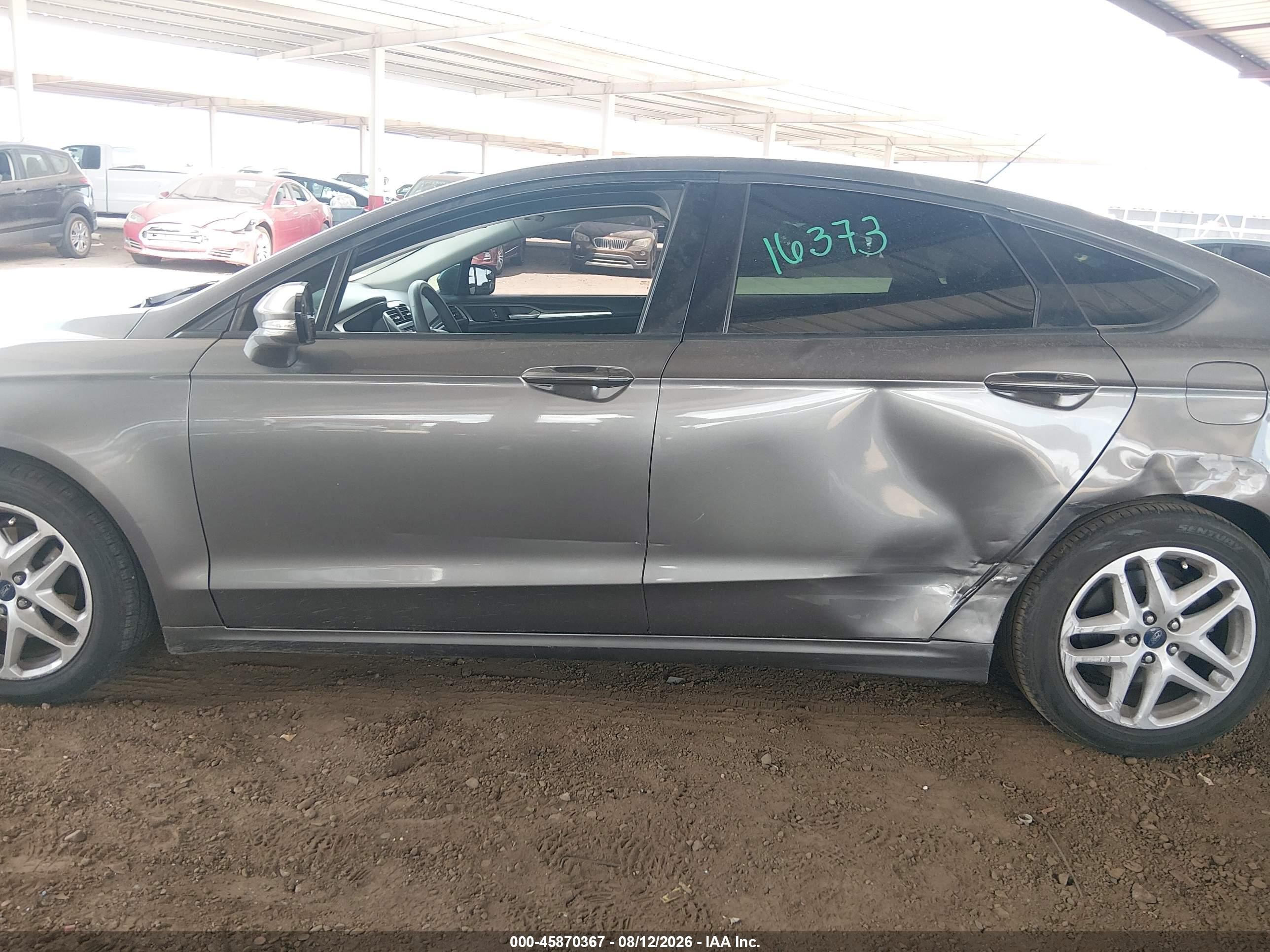 2013 Ford Fusion Se Gray vin: 3FA6P0H77DR359798