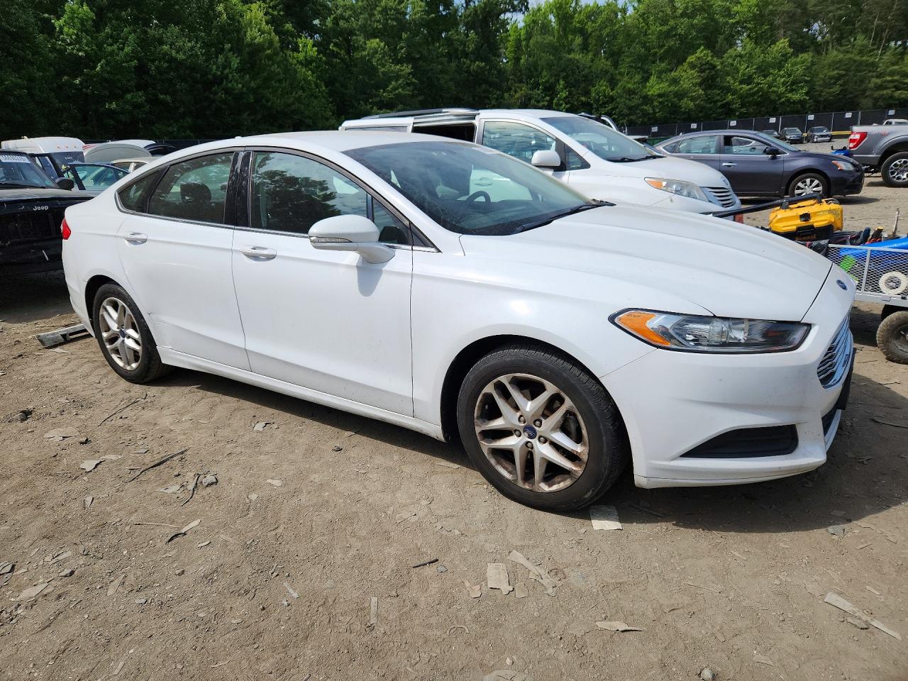 2013 Ford Fusion Se White vin: 3FA6P0H77DR376309