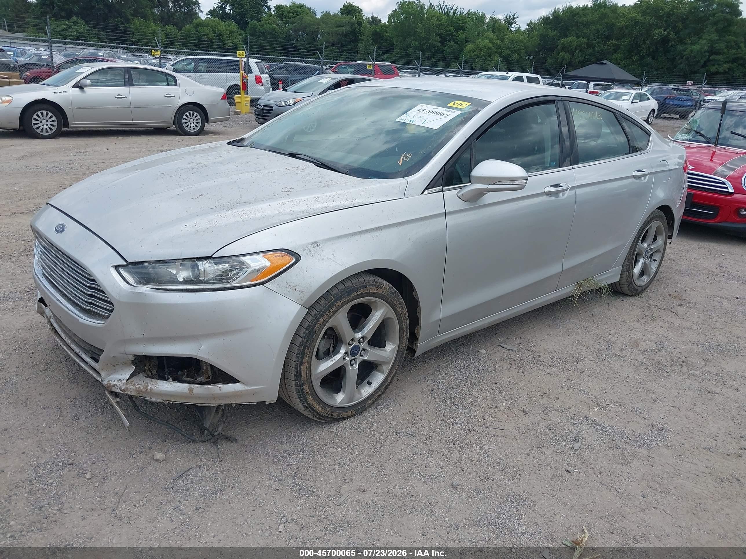 2014 Ford Fusion Se Silver vin: 3FA6P0H77ER108474