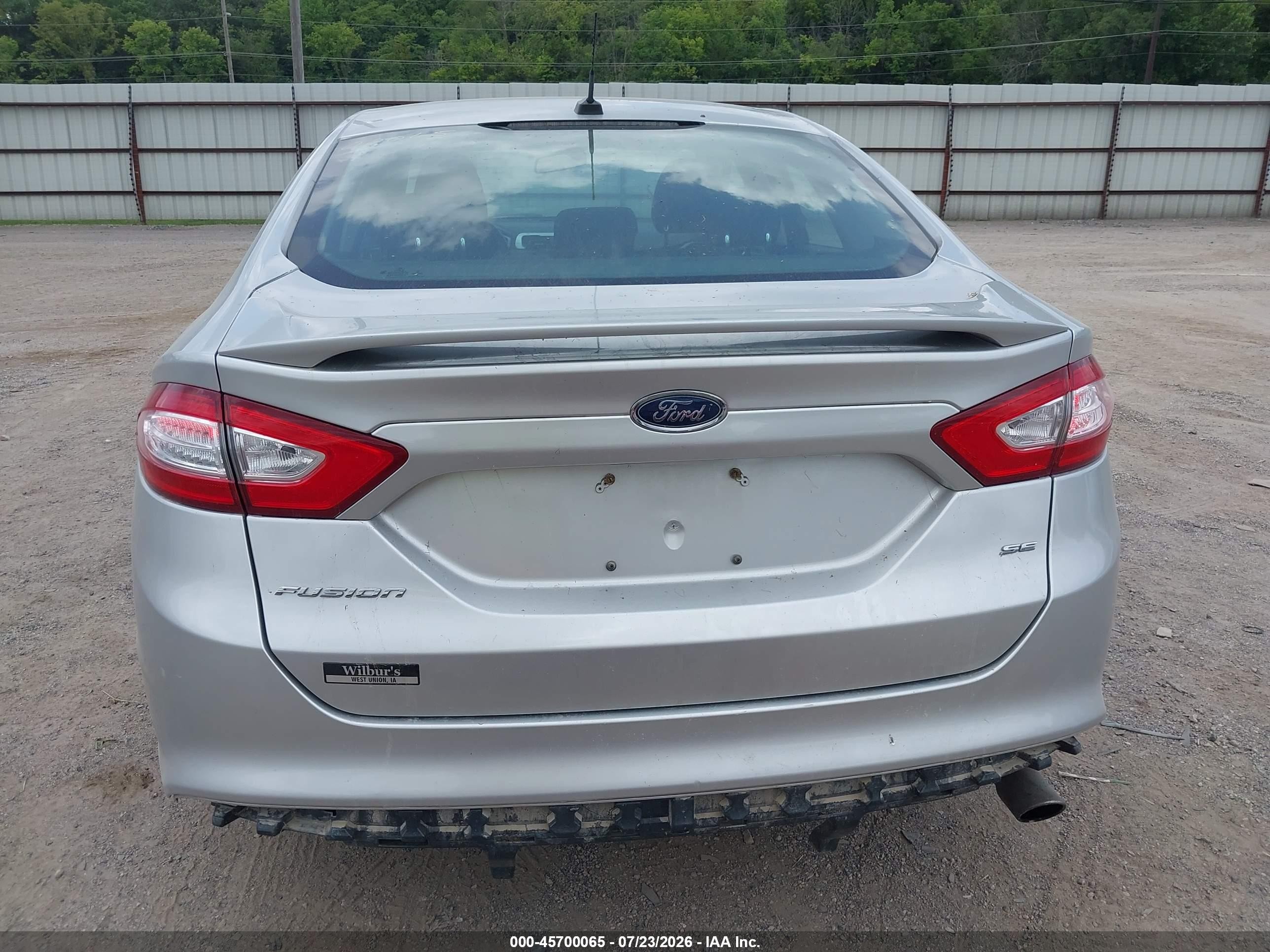 2014 Ford Fusion Se Silver vin: 3FA6P0H77ER108474